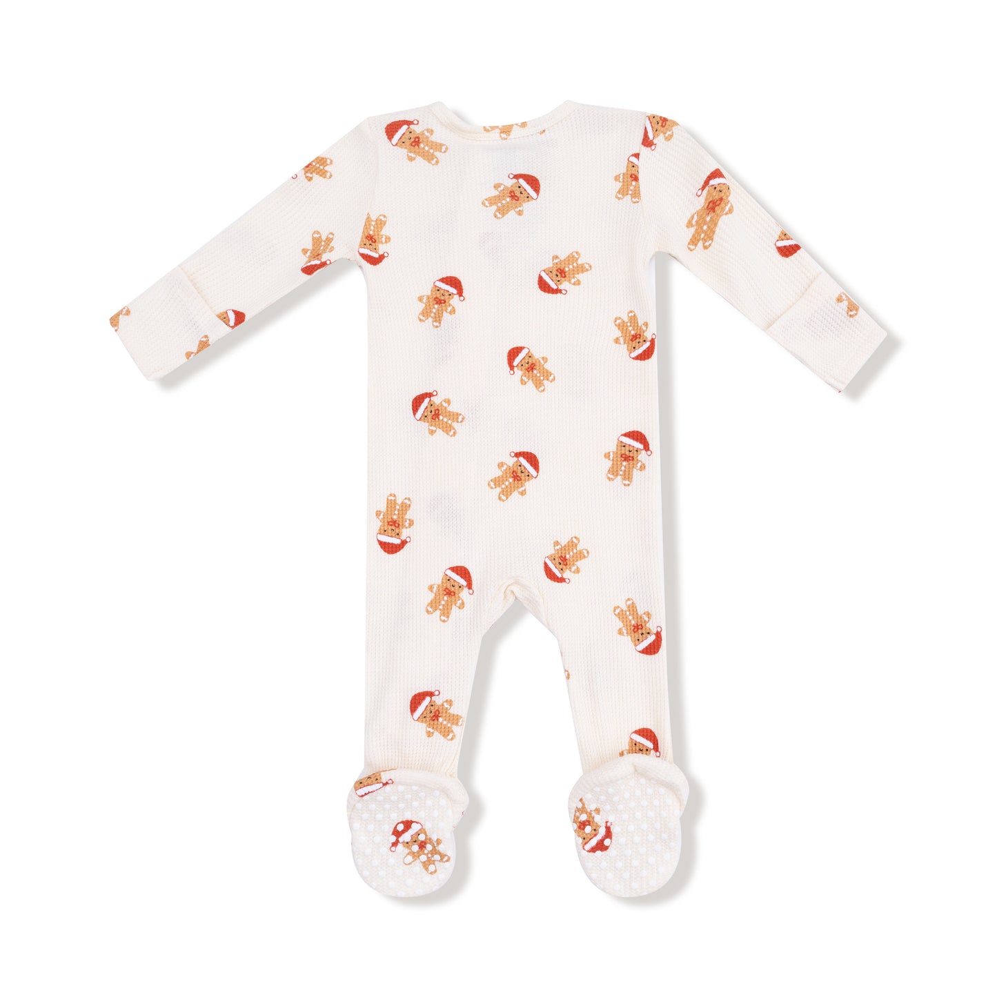 2 Way Zipper Footie in our  Gingerbread print from Angel Dear