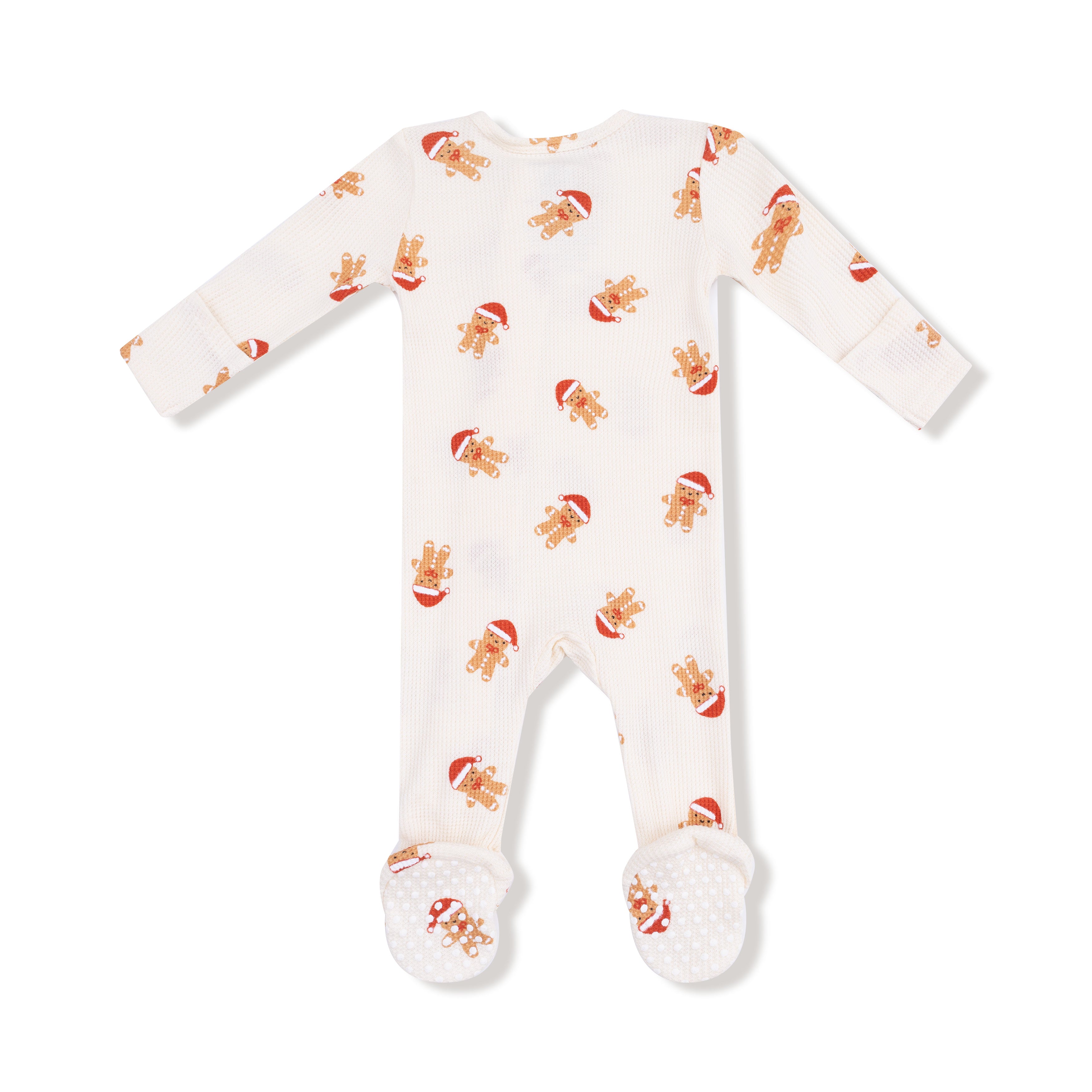 2 Way Zipper Footie in our  Gingerbread print from Angel Dear