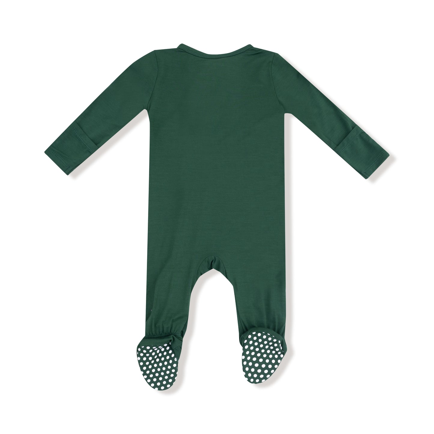 2 Way Zipper Footie in our Hunter Green print from Angel Dear