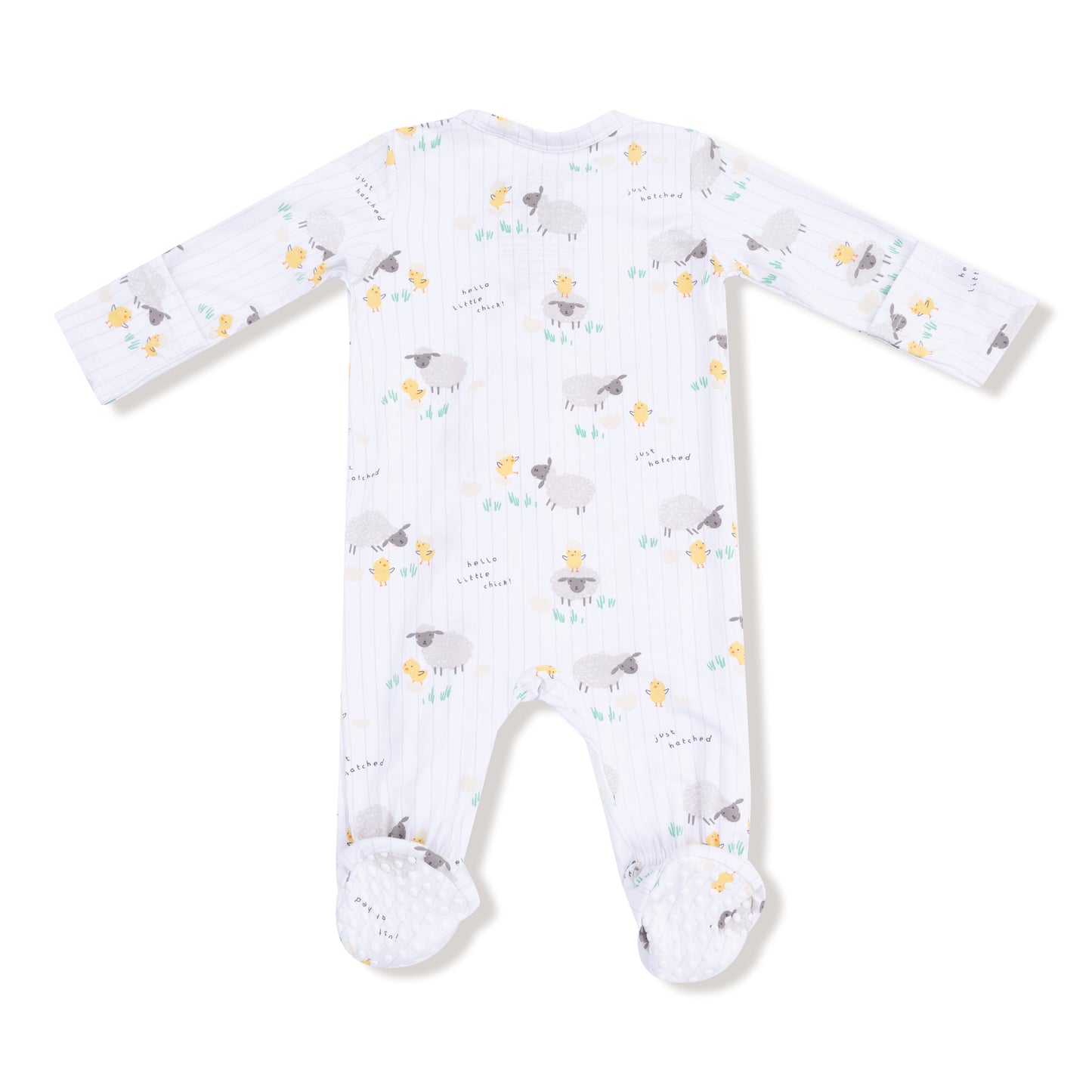 2 Way Zipper Footie in our  Just Hatched - Unisex print from Angel Dear