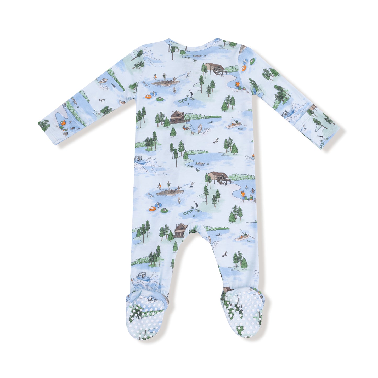 2 Way Zipper Footie in our  Lake Life print from Angel Dear