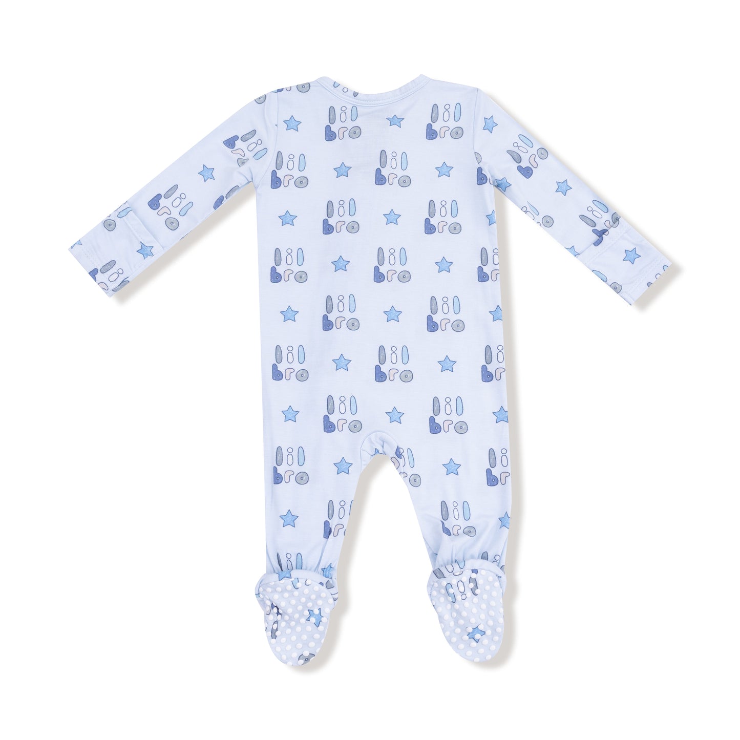 2 Way Zipper Footie in our  Lil Bro print from Angel Dear