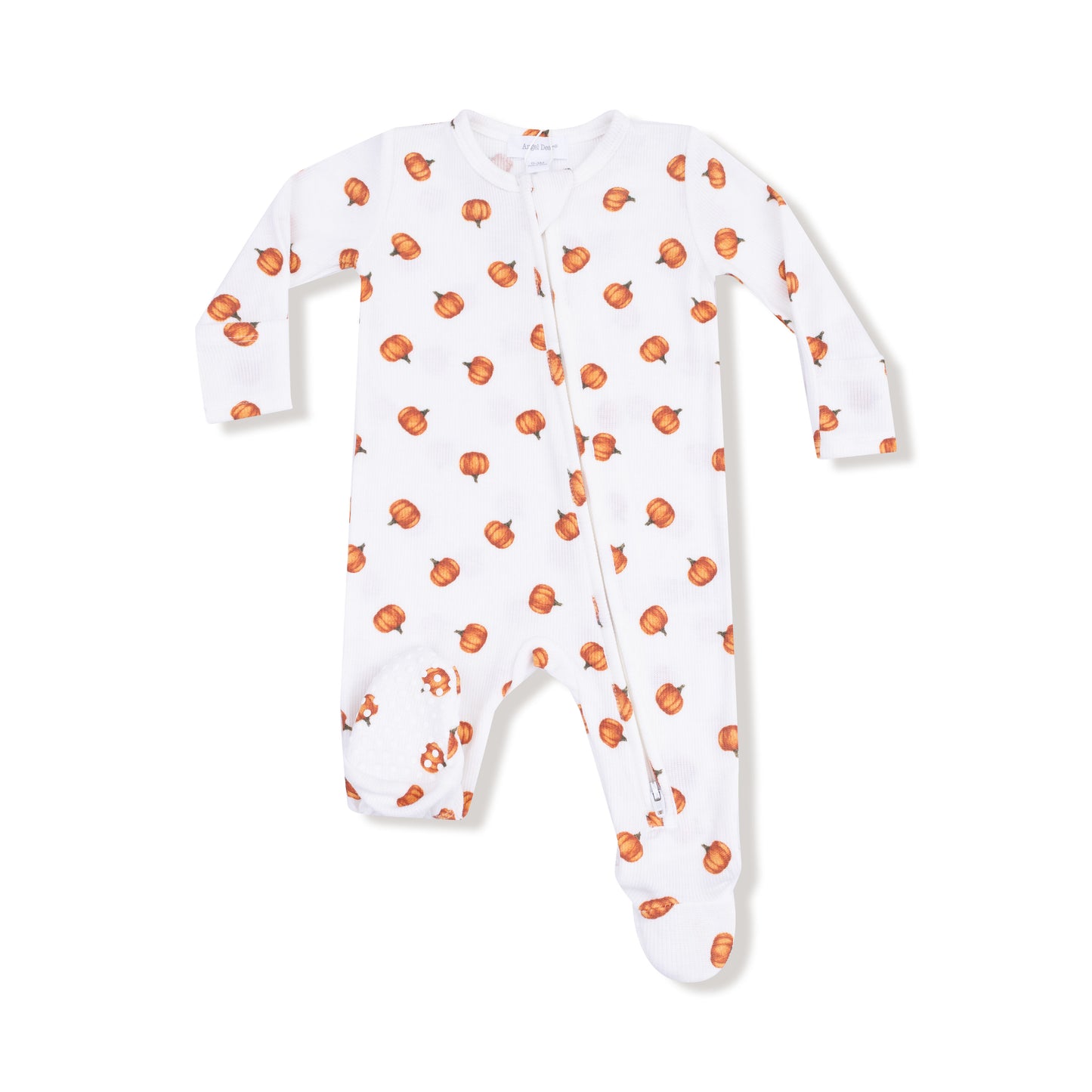 2 Way Zipper Footie in our  Little Pumpkins print from Angel Dear