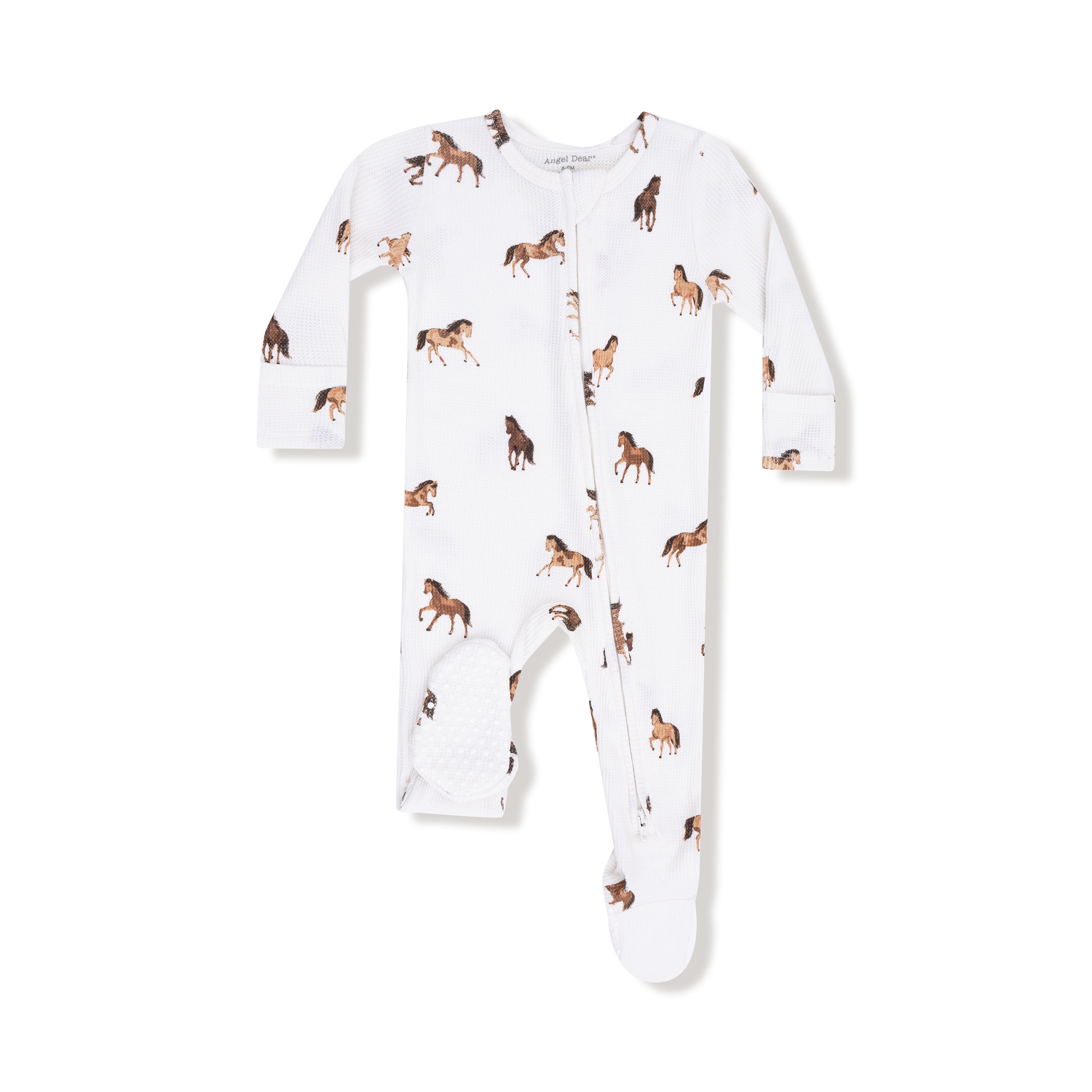 2 Way Zipper Footie in our  Mini Horses print from Angel Dear