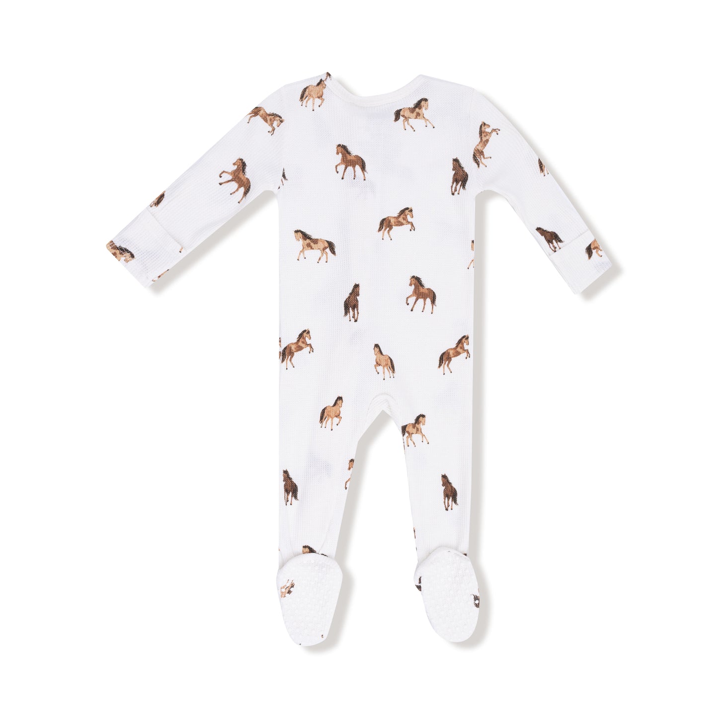 2 Way Zipper Footie in our  Mini Horses print from Angel Dear