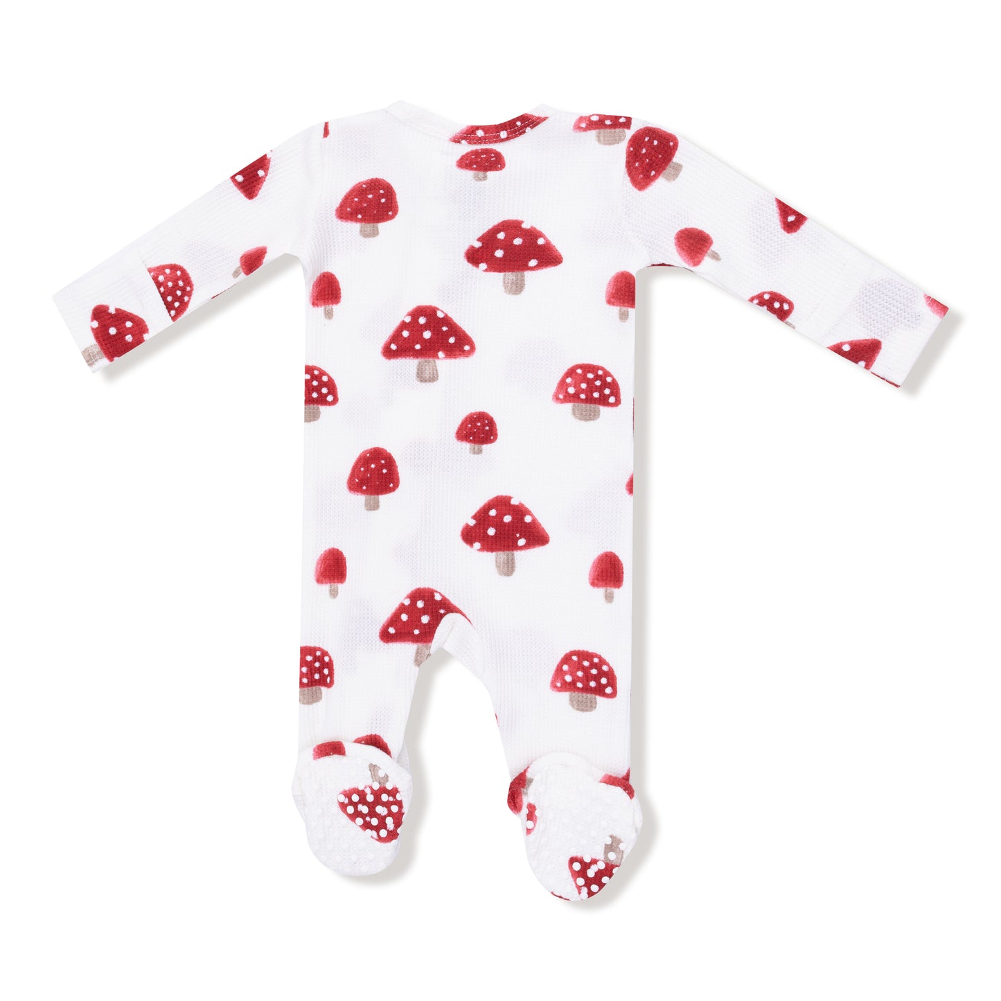 2 Way Zipper Footie in our  Painterly Mushrooms print from Angel Dear