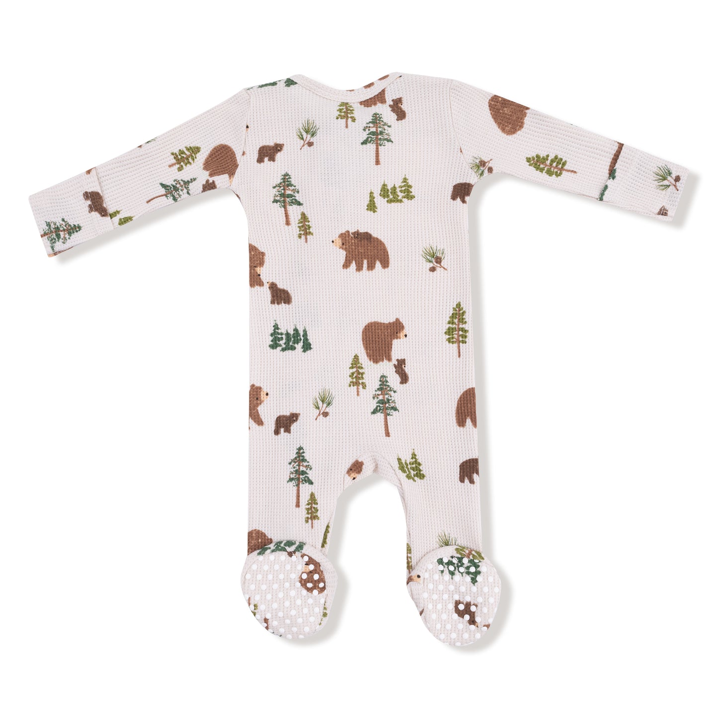 2 Way Zipper Footie in our  Sweet Brown Bears print from Angel Dear