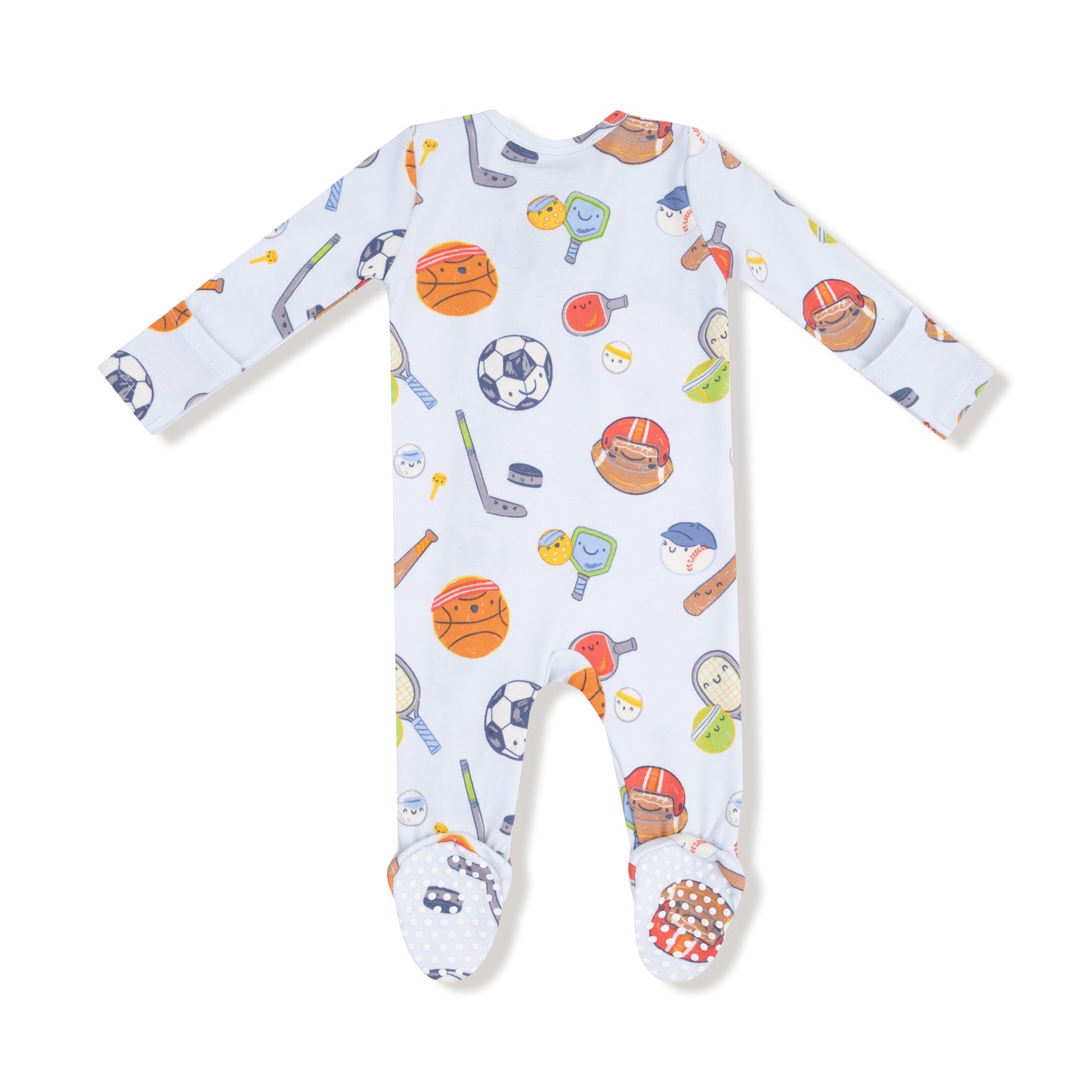 2 Way Zipper Footie in our  Sports Ball Friends print from Angel Dear
