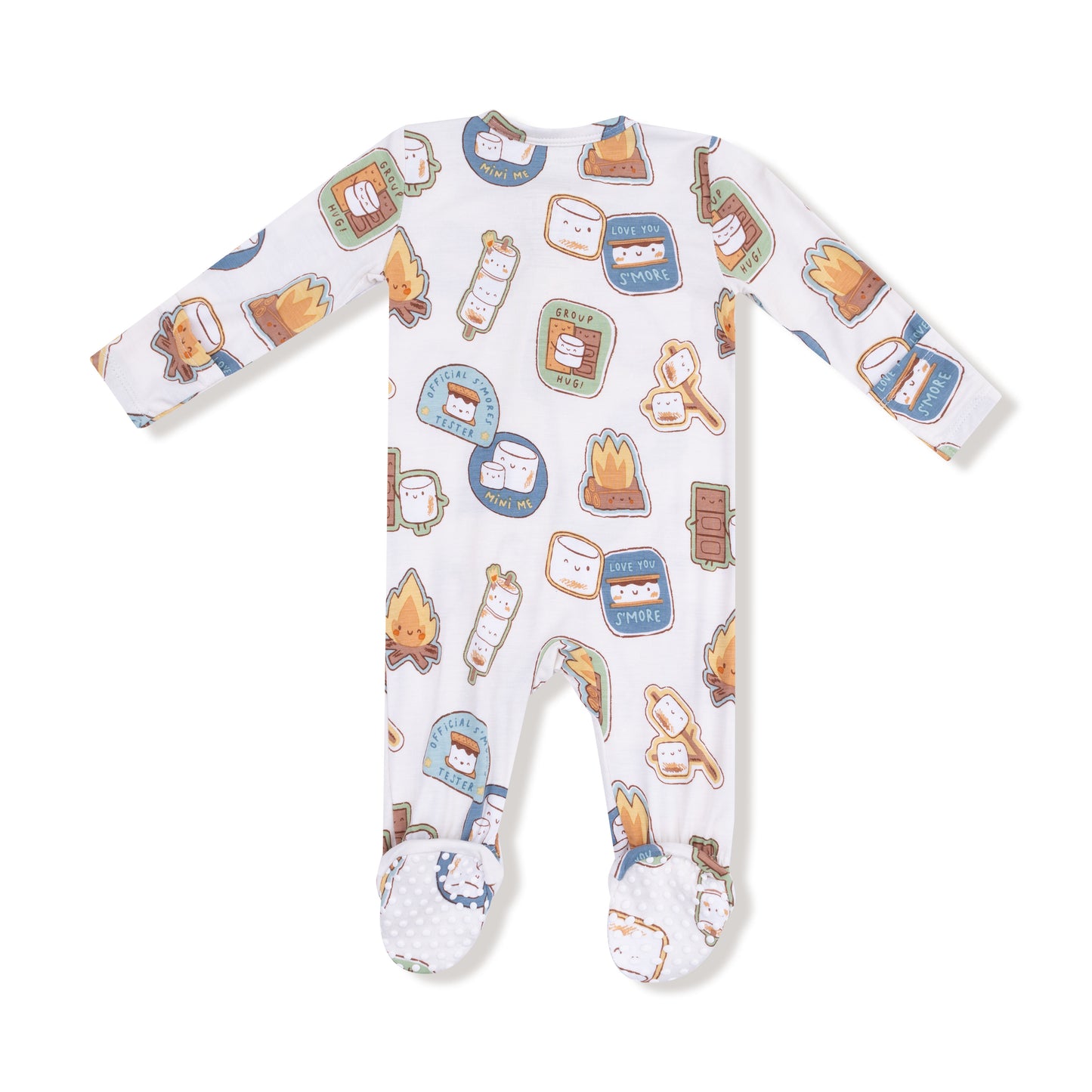 2 Way Zipper Footie in our  Smores print from Angel Dear