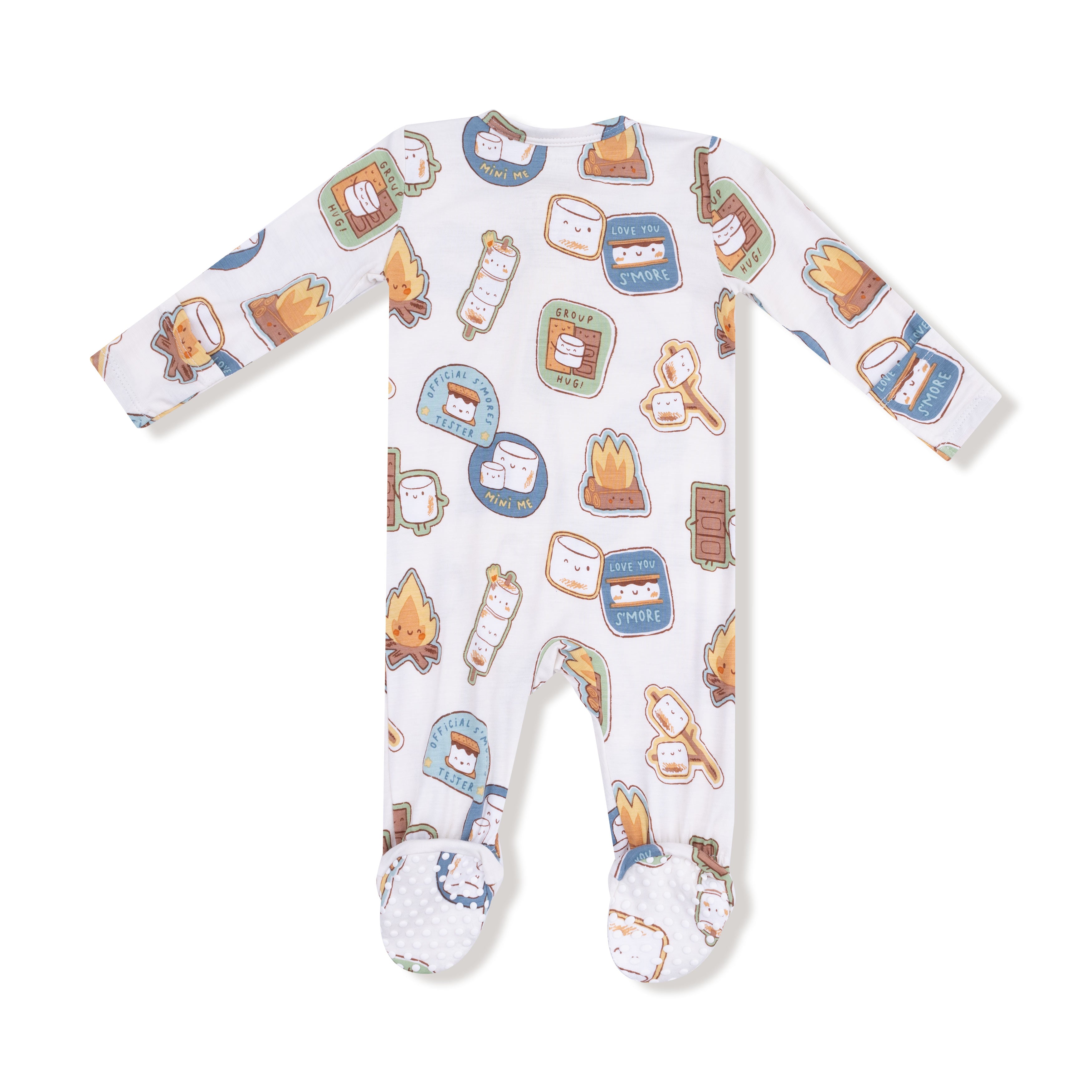 2 Way Zipper Footie in our  Smores print from Angel Dear