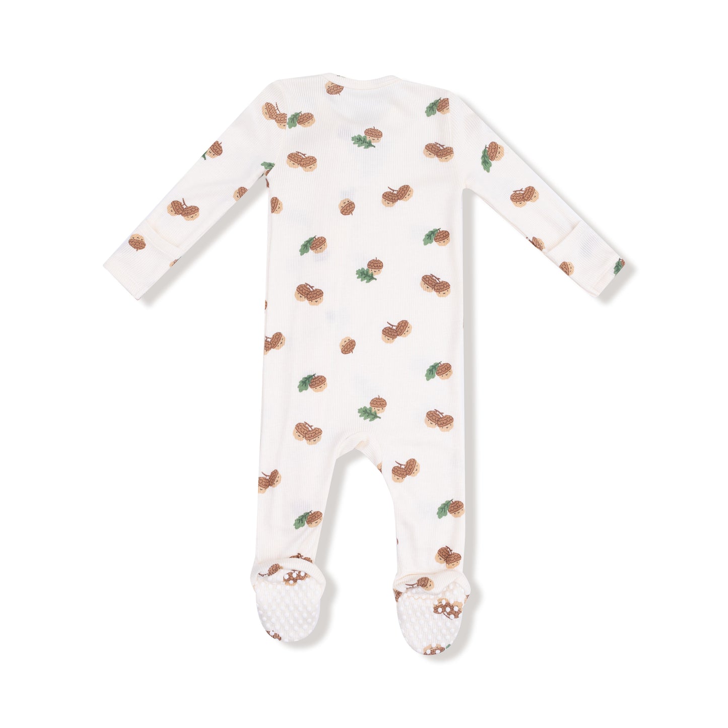 2 Way Zipper Footie in our  Tiny Acorns print from Angel Dear