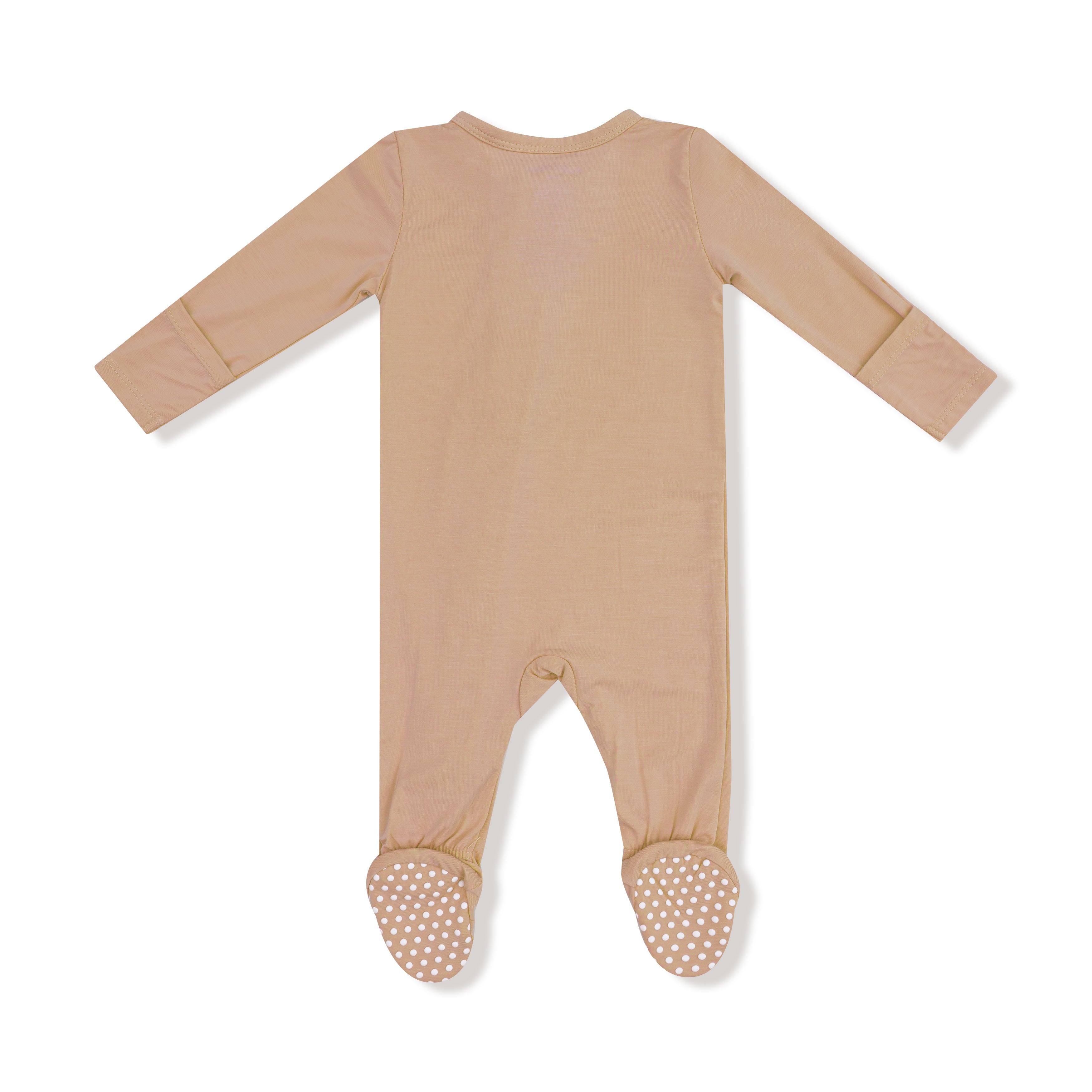 2 Way Zipper Footie in our Tan print from Angel Dear