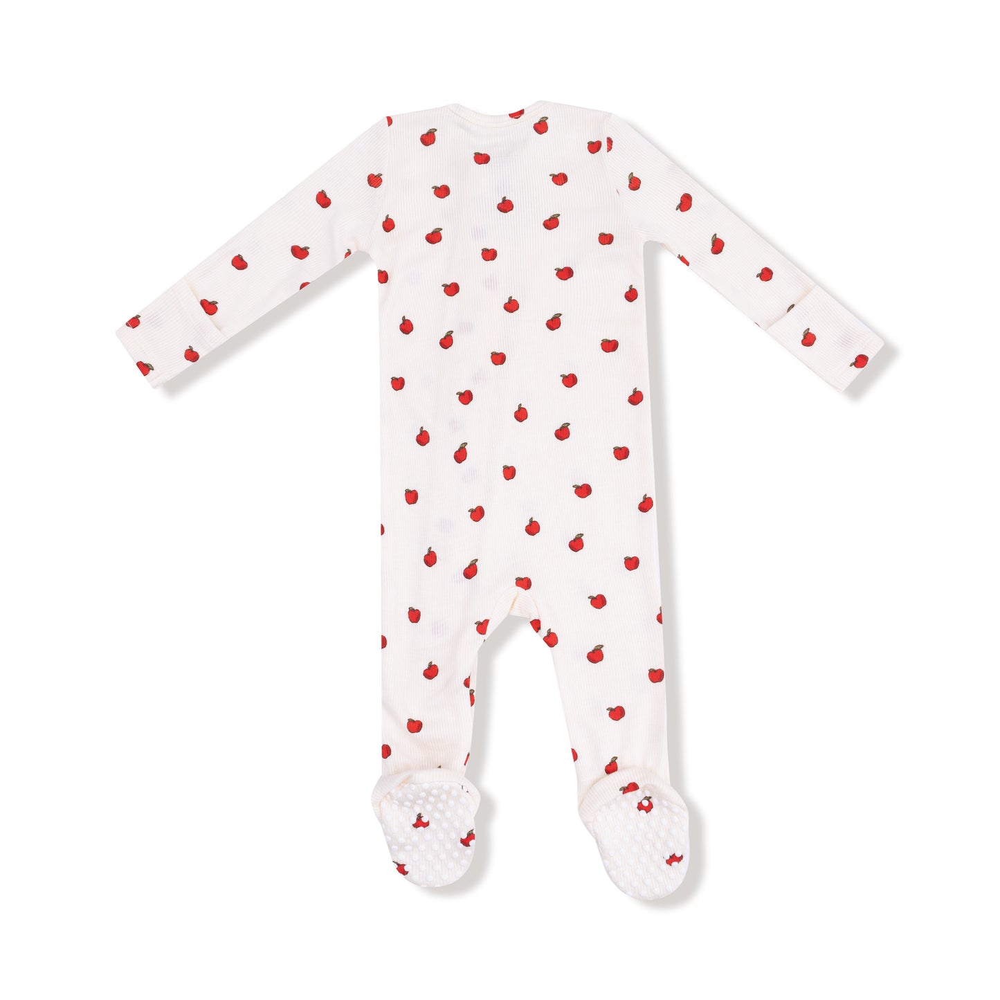 2 Way Zipper Footie in our  Tiny Apples print from Angel Dear