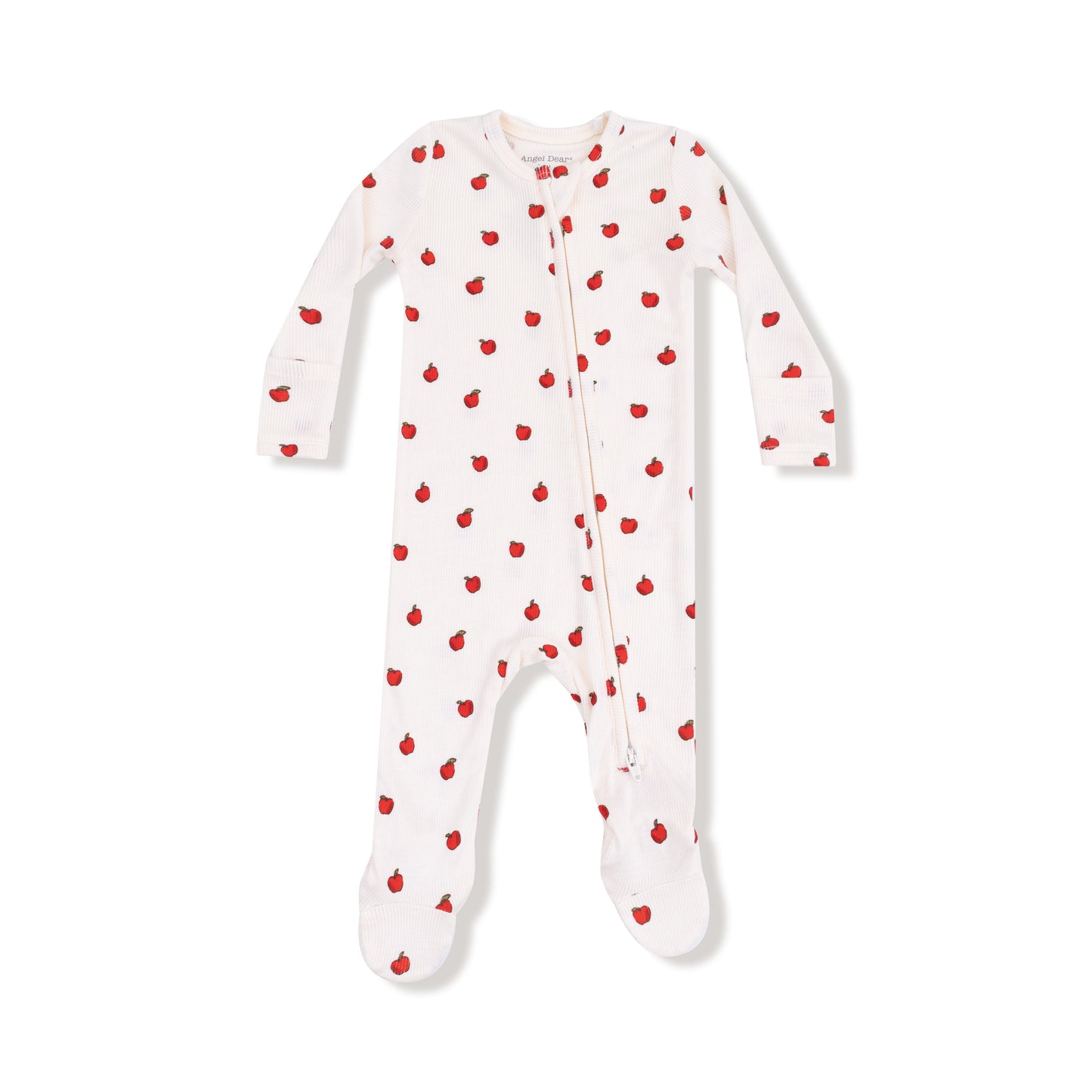 2 Way Zipper Footie in our  Tiny Apples print from Angel Dear