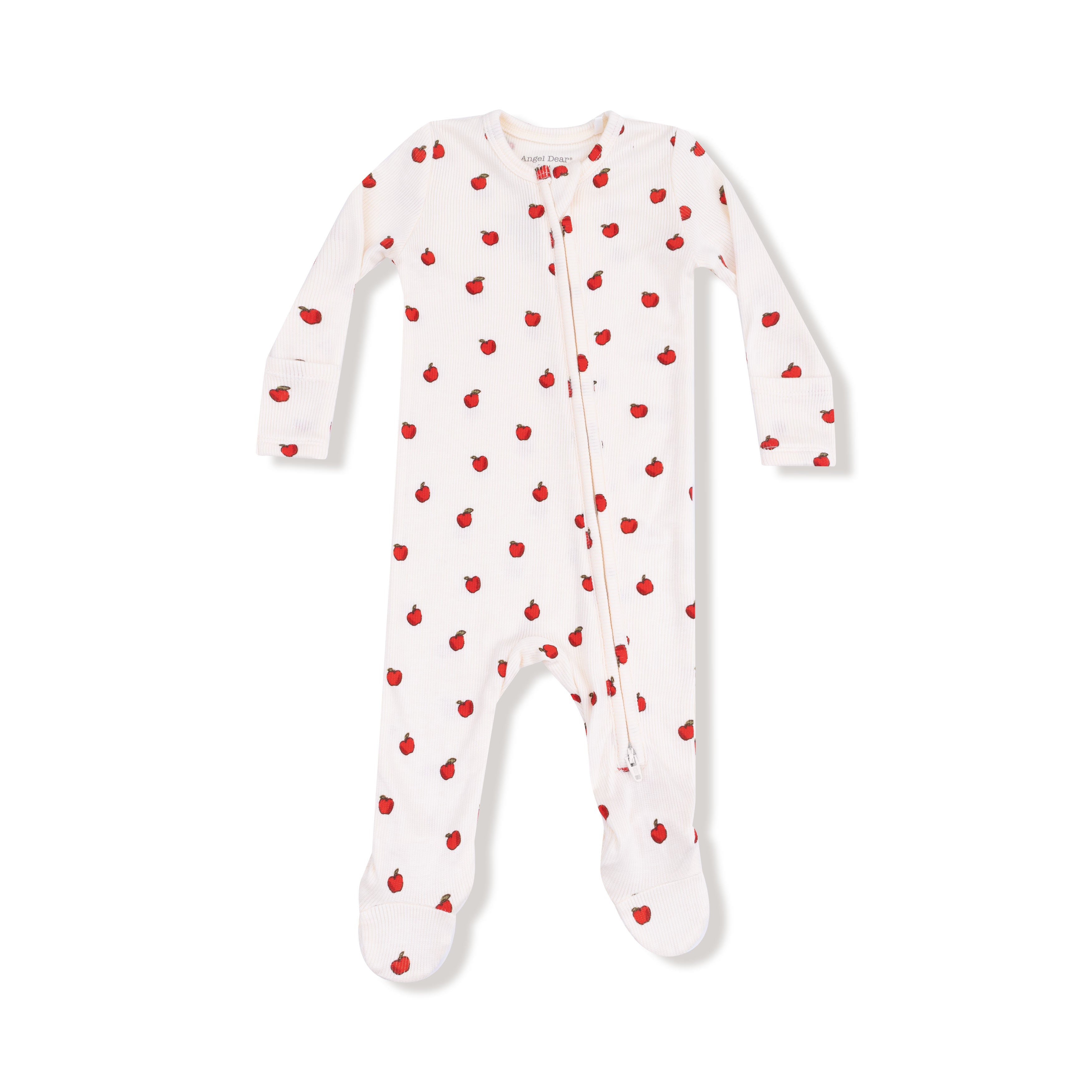 2 Way Zipper Footie in our  Tiny Apples print from Angel Dear