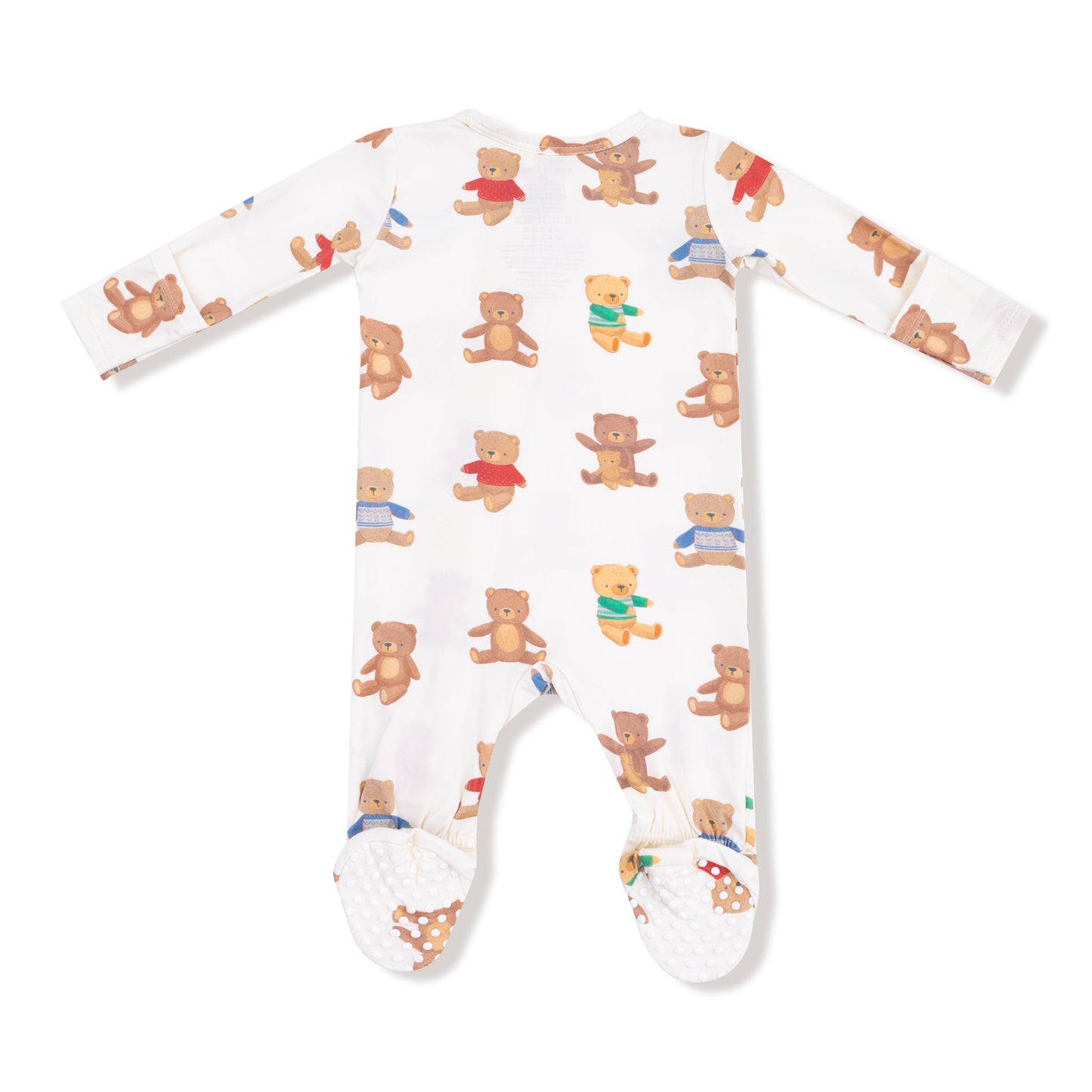 2 Way Zipper Footie in our  Teddy Bear Collection print from Angel Dear