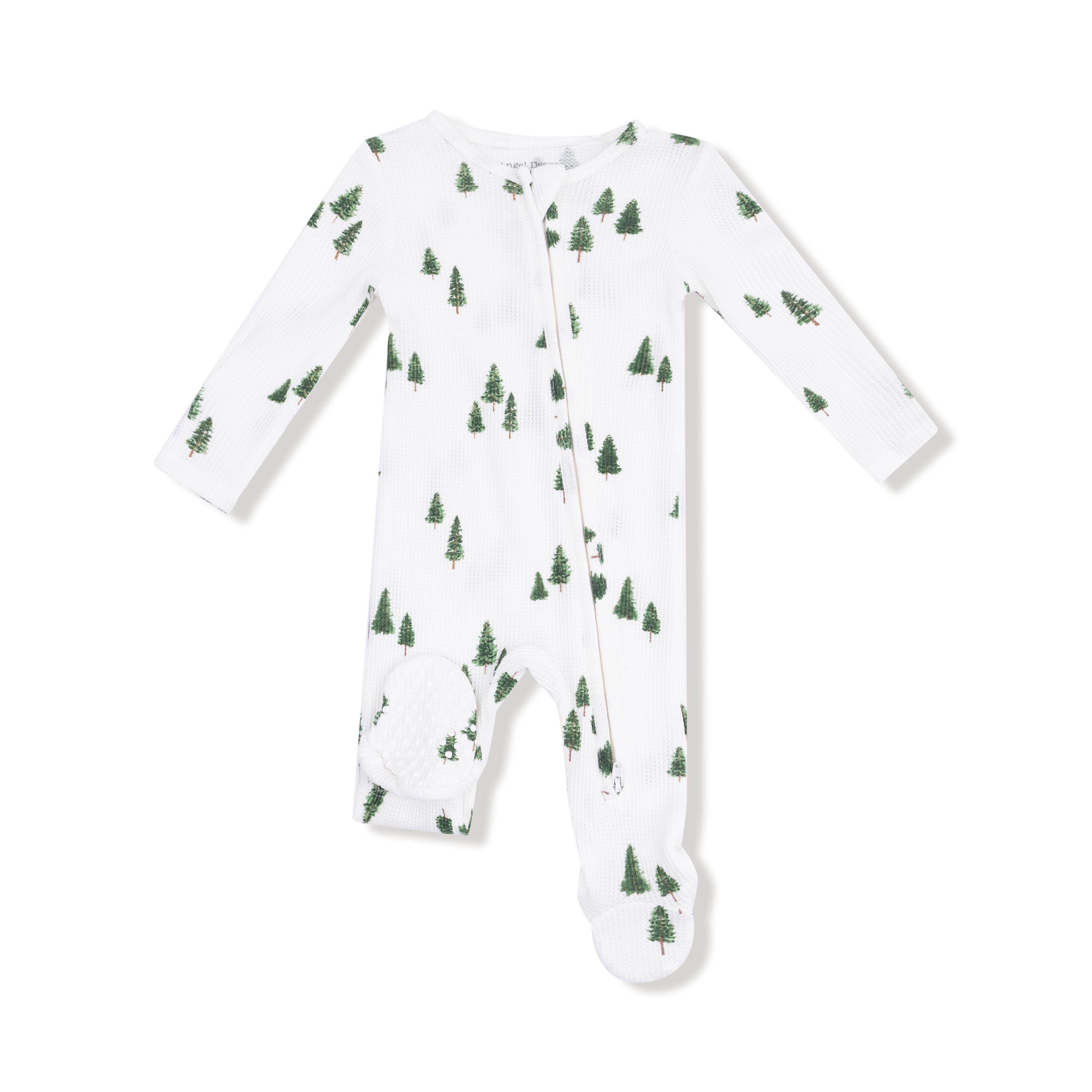 2 Way Zipper Footie in our  Tiny Forest print from Angel Dear