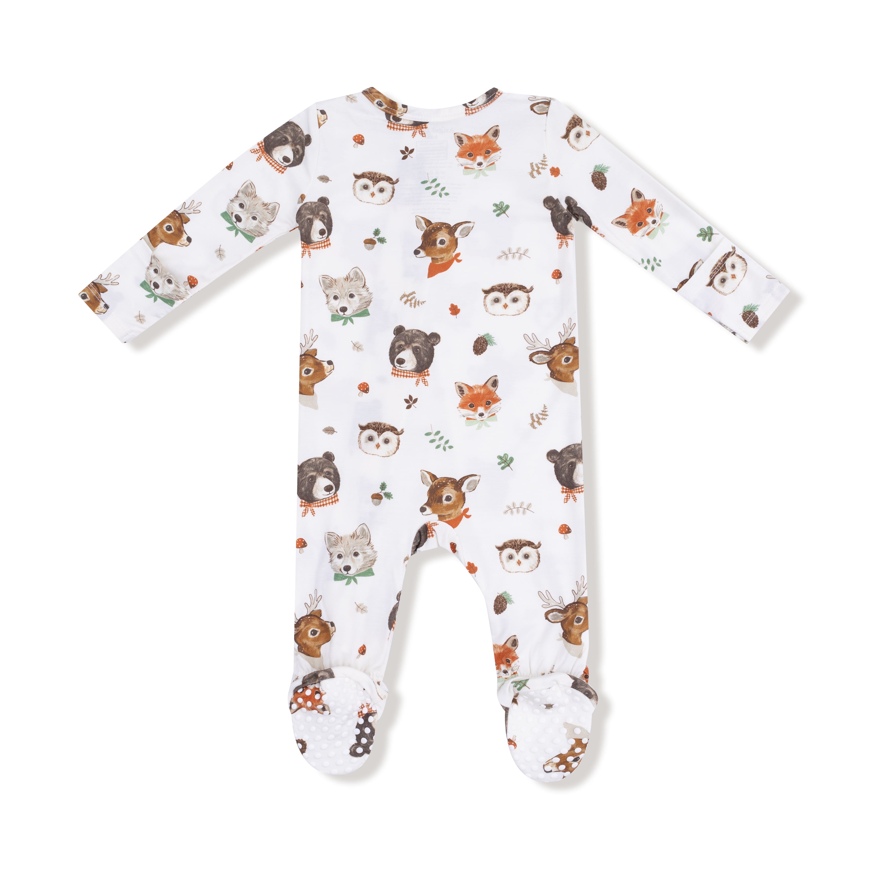 2 Way Zipper Footie in our  Woodland Animal Faces print from Angel Dear