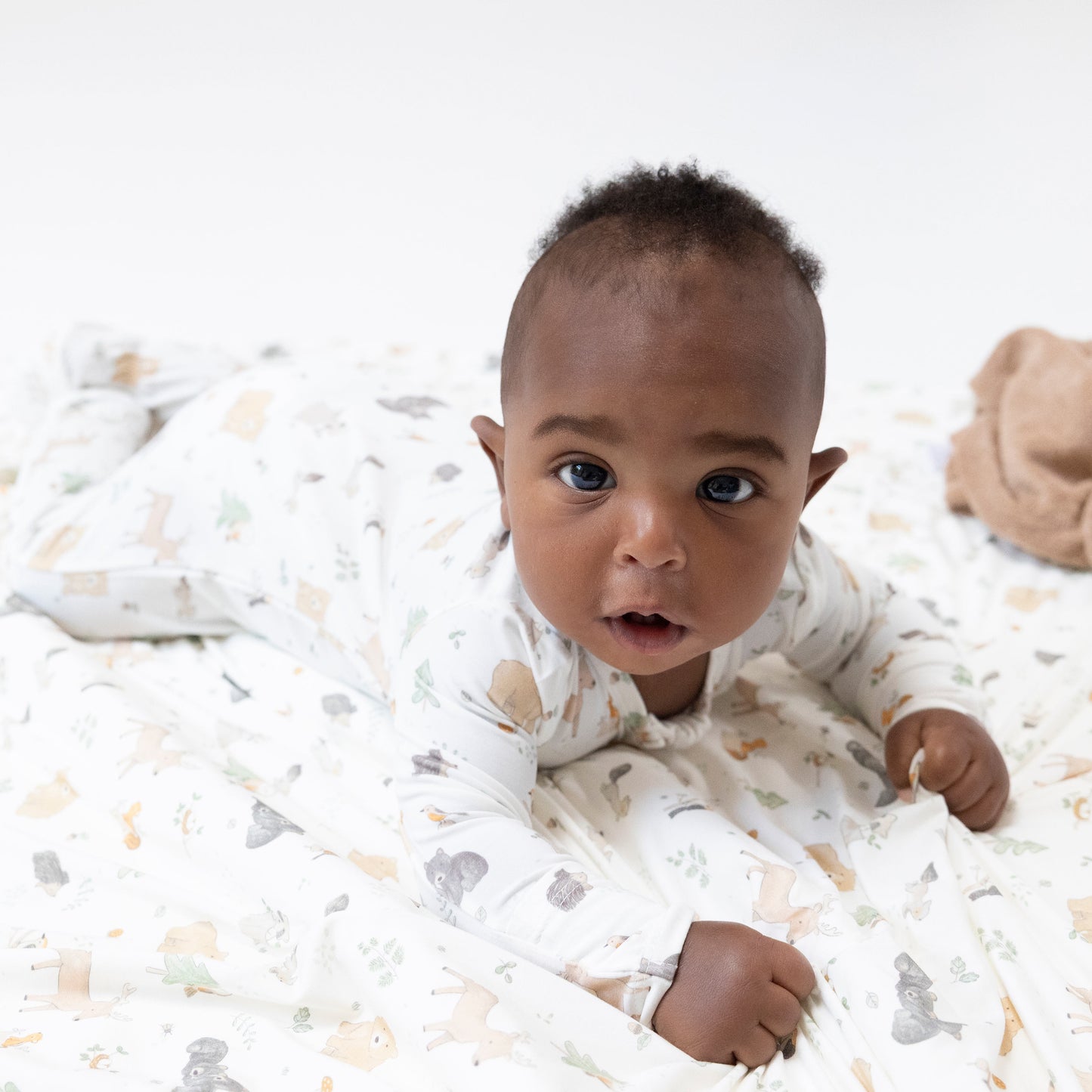 2 Way Zipper Footie in our  Woodland Babies print from Angel Dear