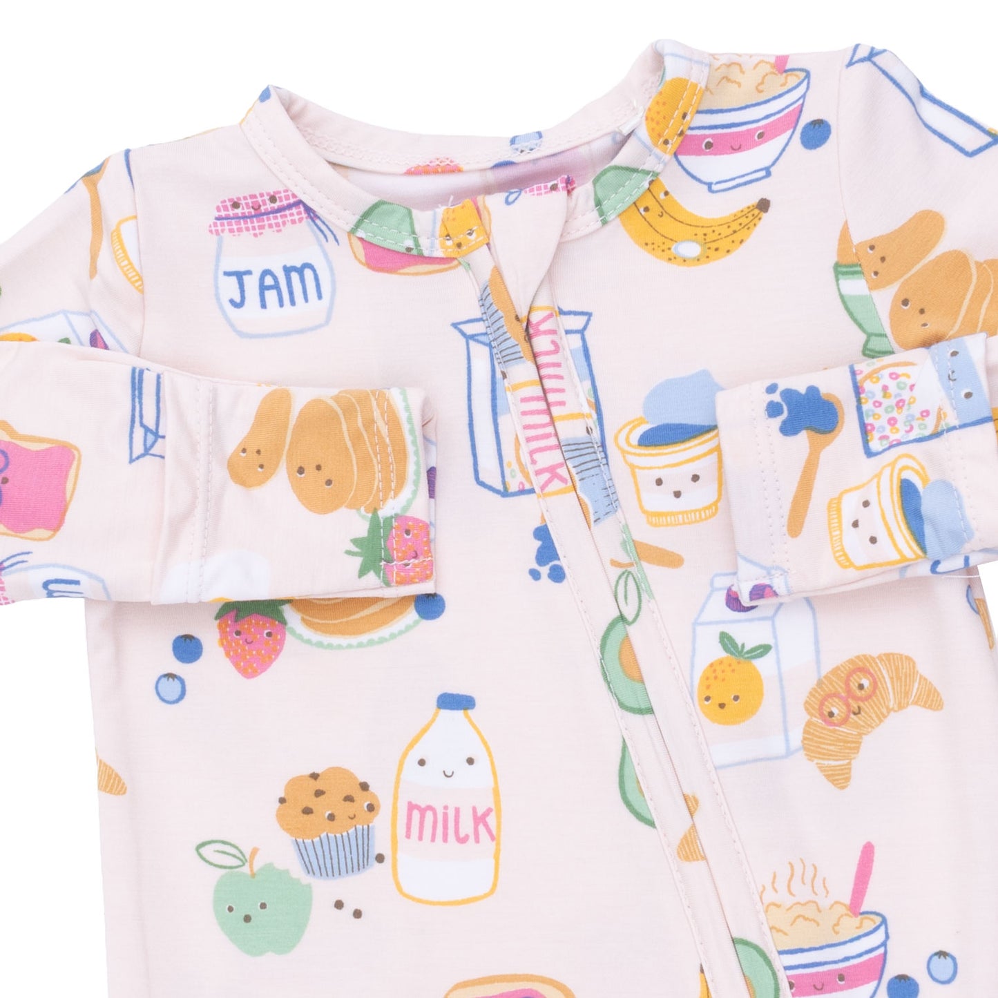 Breakfast Club Pink - 2 Way Zipper Footie