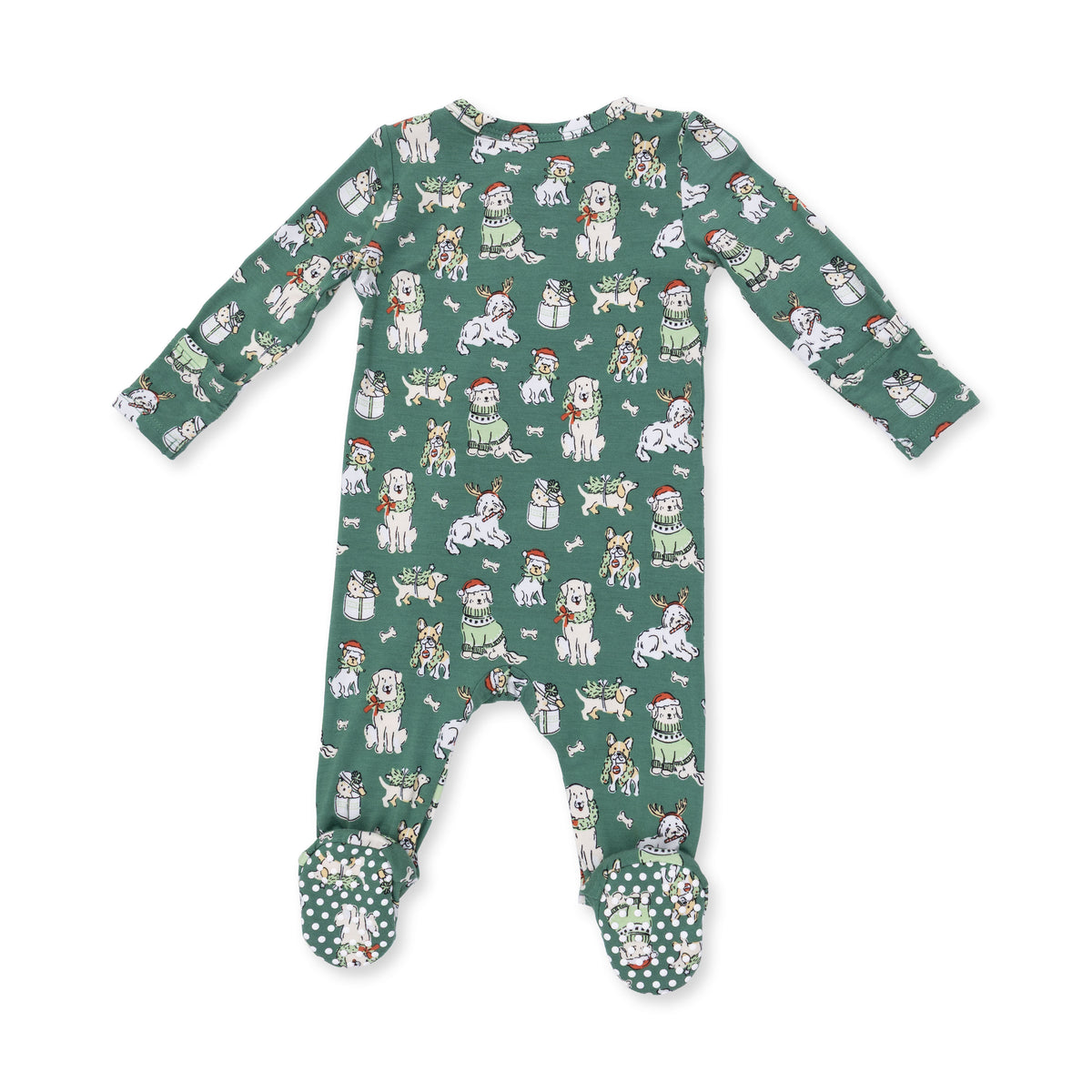 Christmas Dogs Uni - 2 Way Zipper Footie