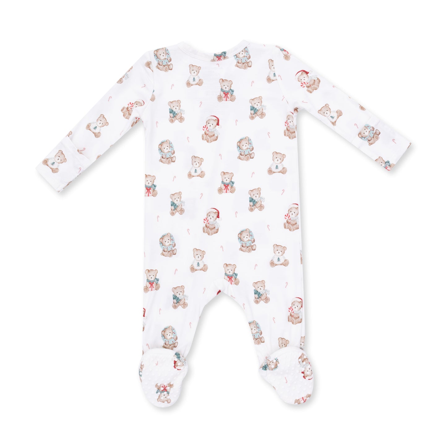 Christmas Teddy Bears Uni - 2 Way Zipper Footie