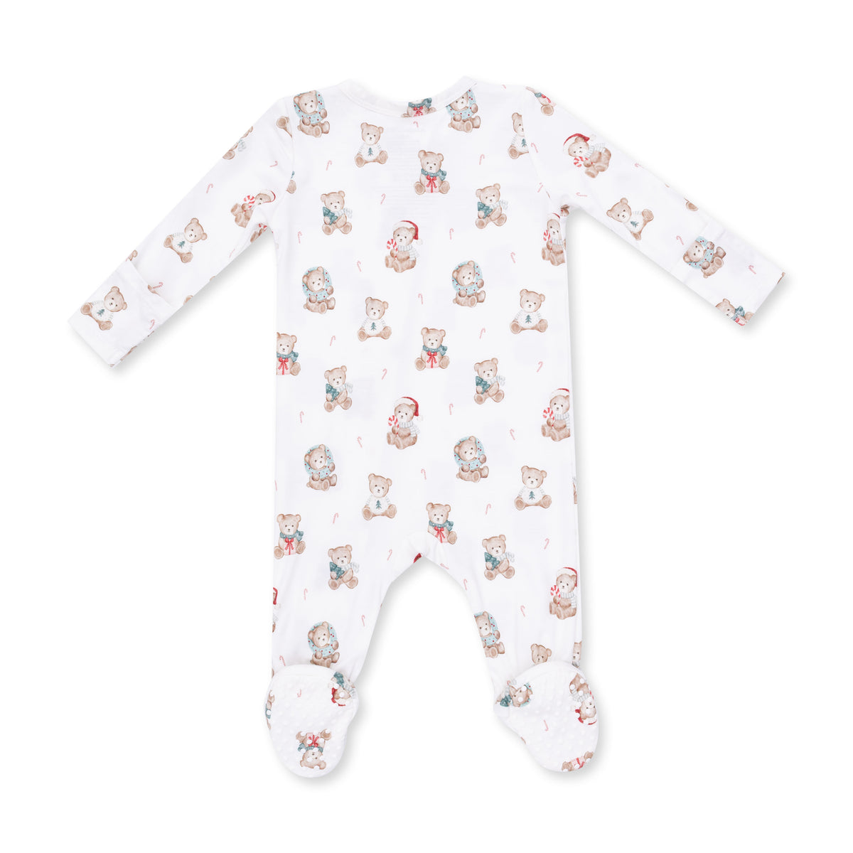 Christmas Teddy Bears Uni - 2 Way Zipper Footie