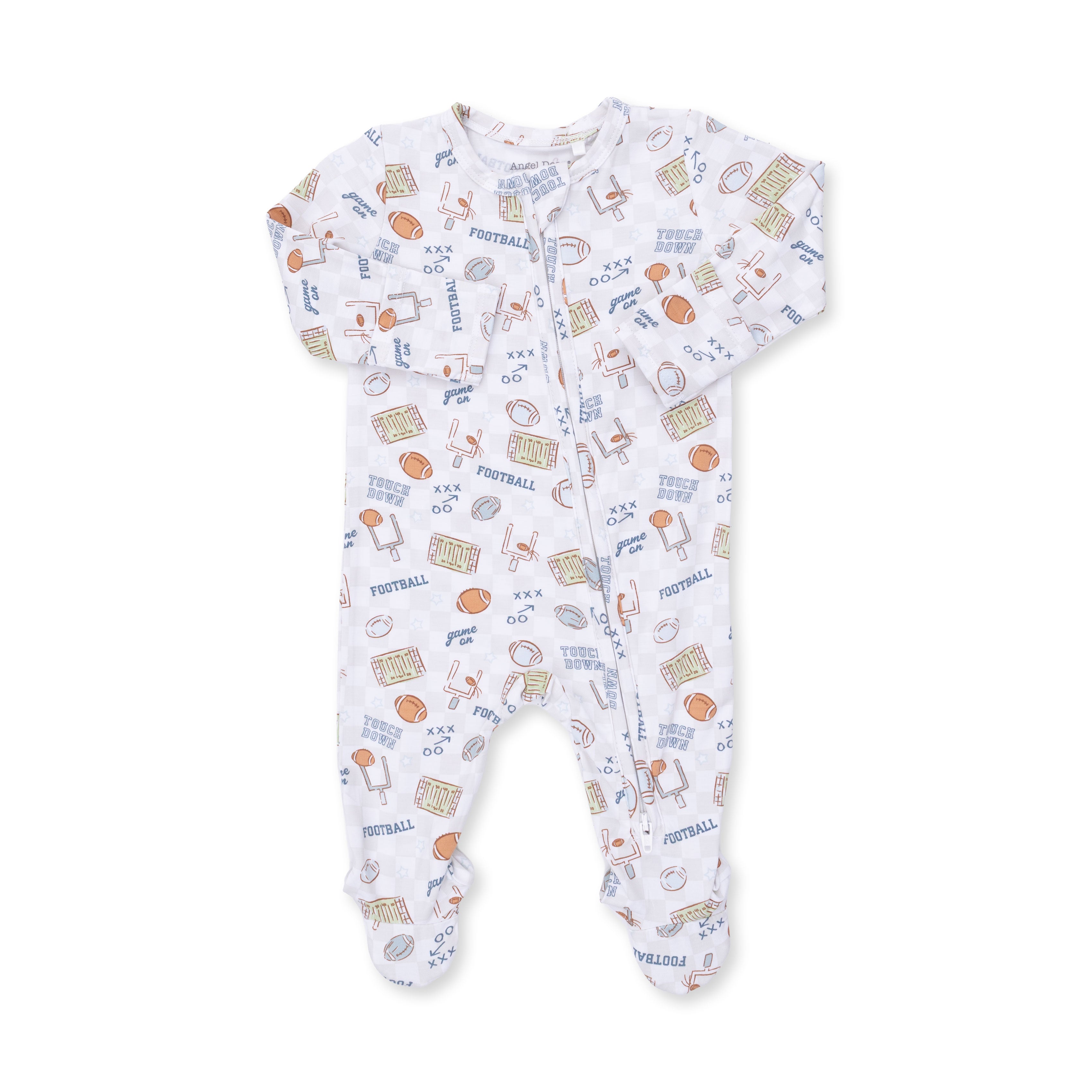 Football Check - 2 Way Zipper Footie