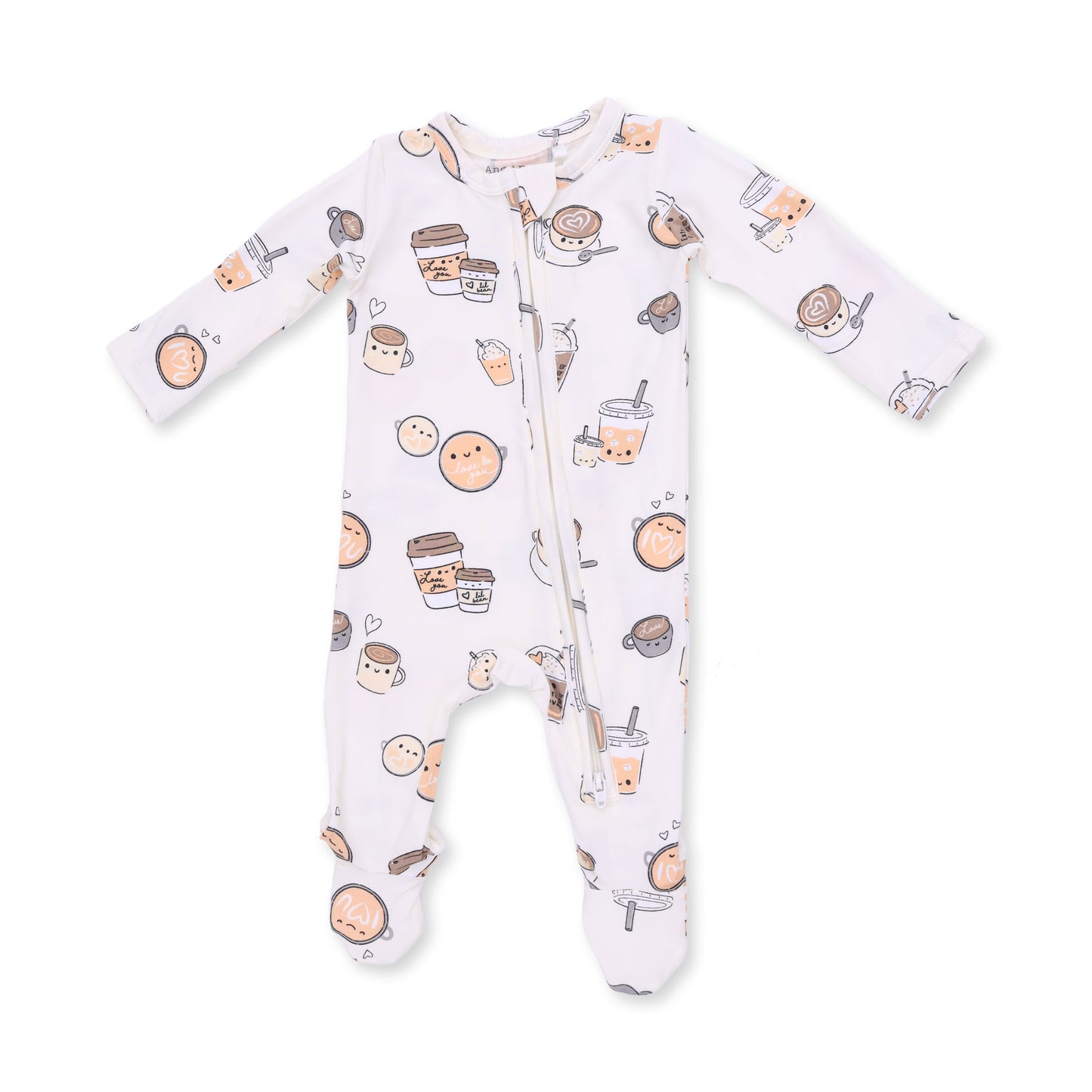Love you A Latte - 2 Way Zipper Footie