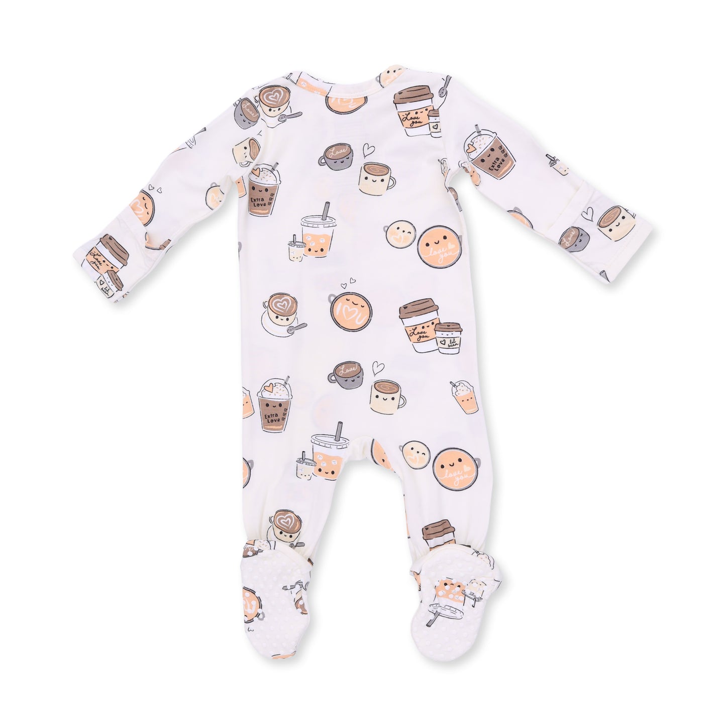Love you A Latte - 2 Way Zipper Footie