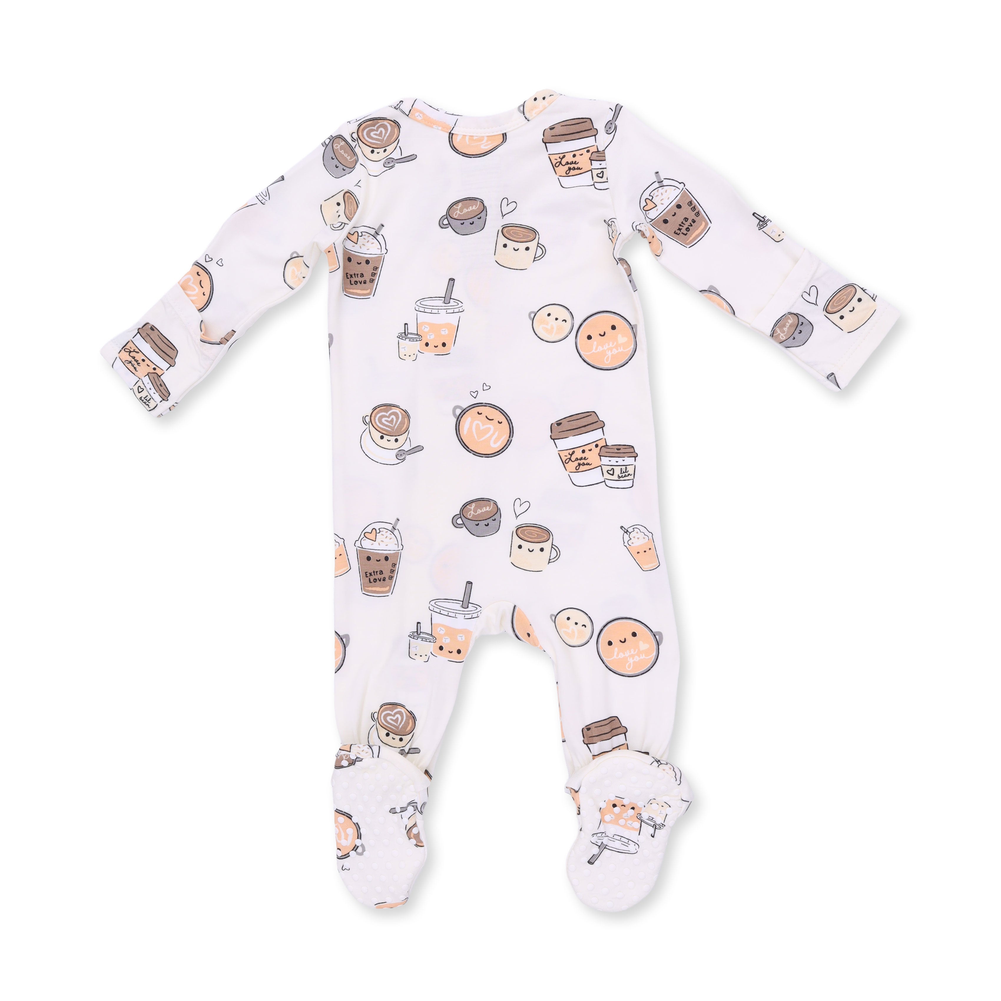 Love you A Latte - 2 Way Zipper Footie