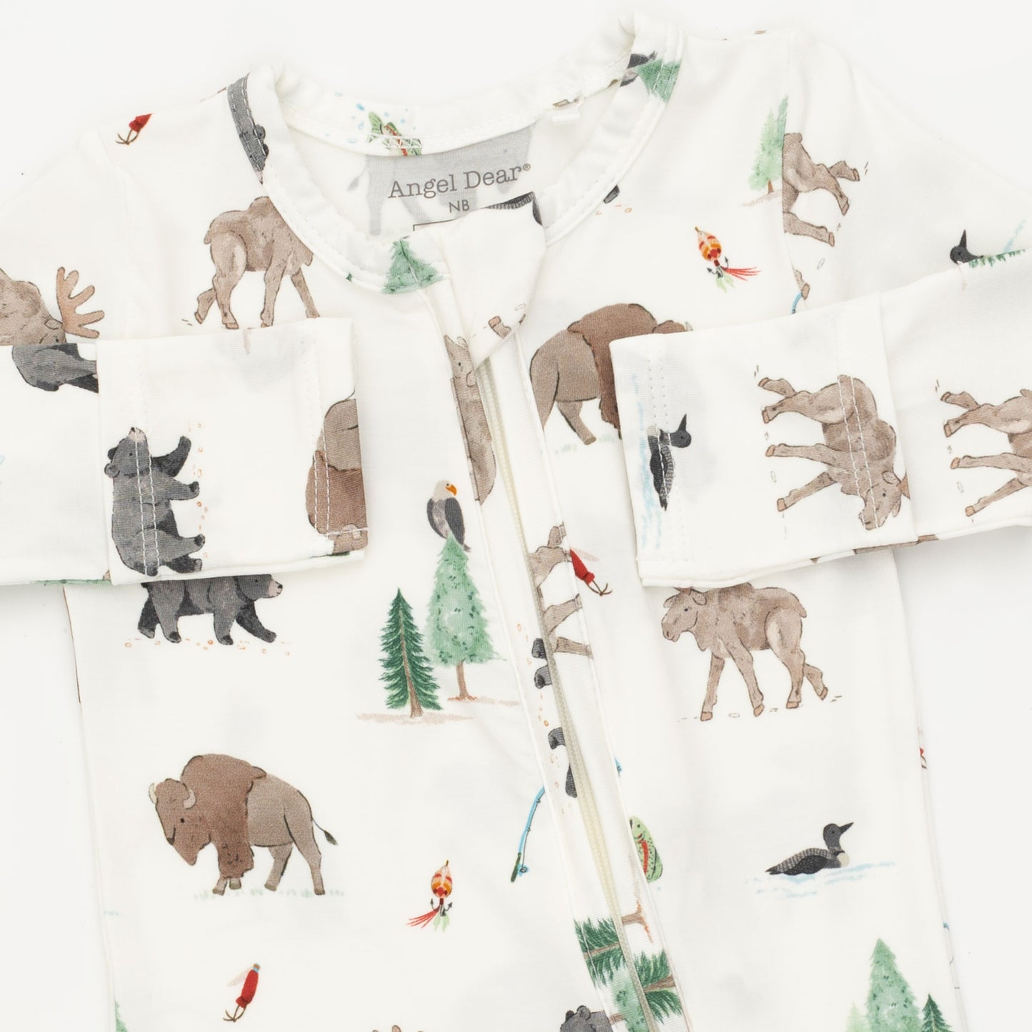 Northern Woodland Animals - 2 Way Zipper Footie