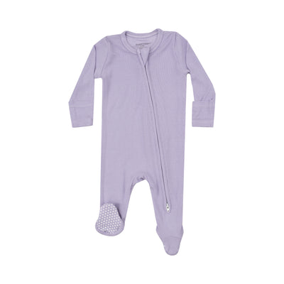 2 Way Zipper Footie - Solid Orchid Petal-Angel Dear