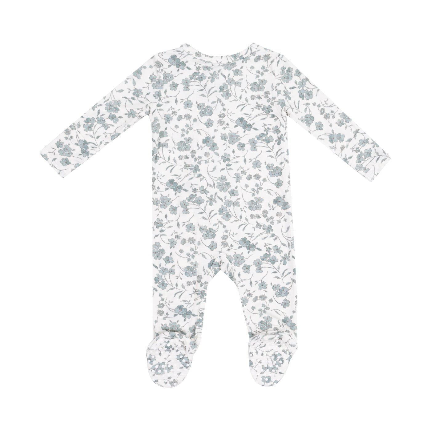 2 Way Zipper Footie - Baby's Breathe Floral