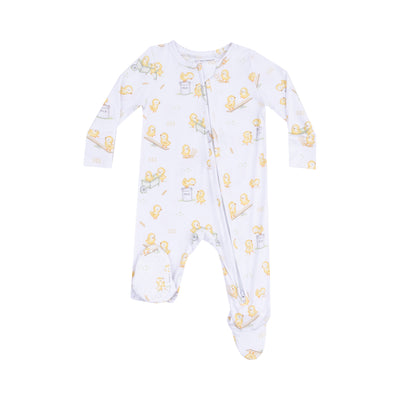 2 Way Zipper Footie - Baby Chicks