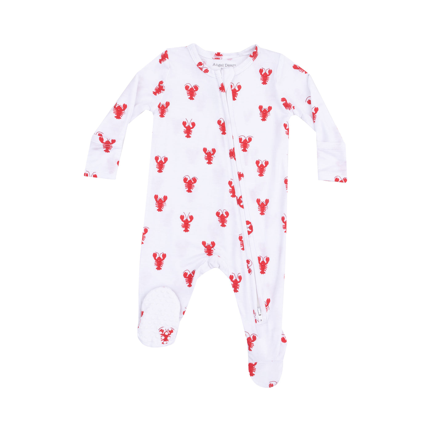 2 Way Zipper Footie - Lobster Bamboo-Angel Dear