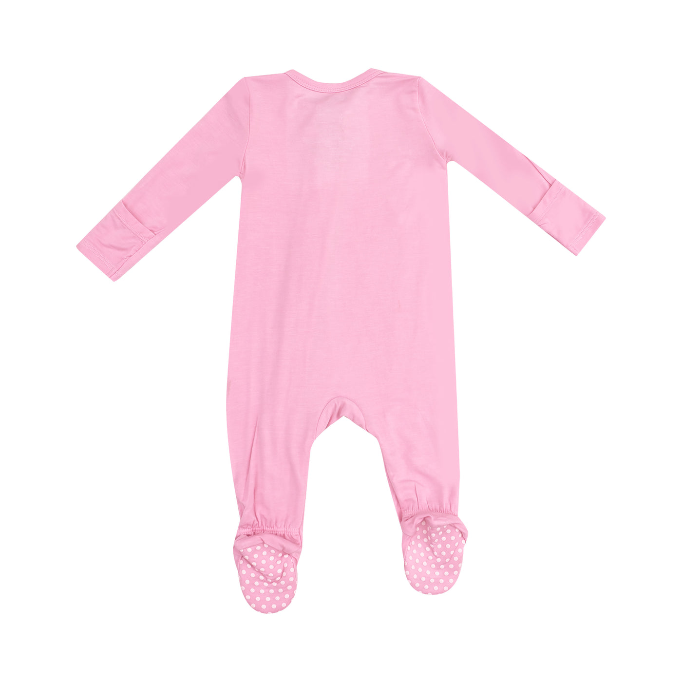 2 Way Zipper Footie - Solid Begonia Pink