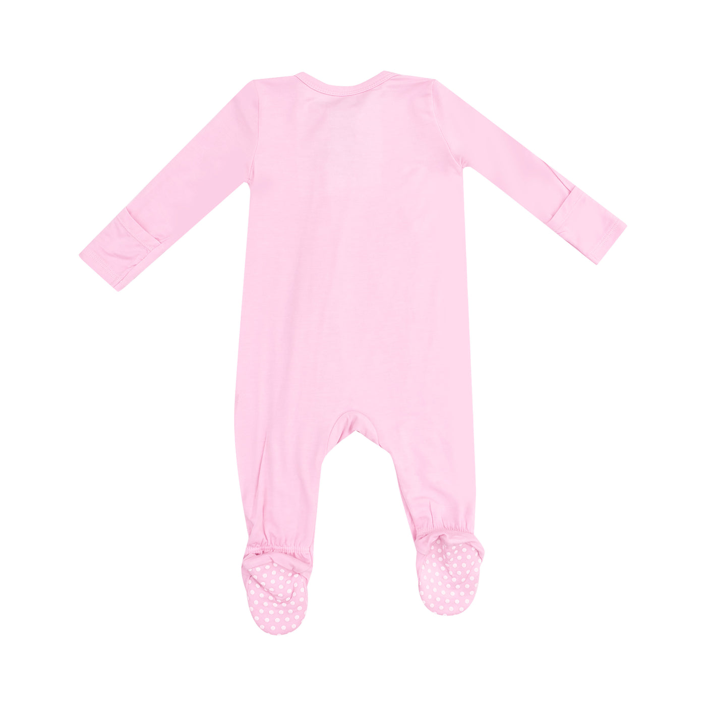 2 Way Zipper Footie - Solid Nosegay Pink