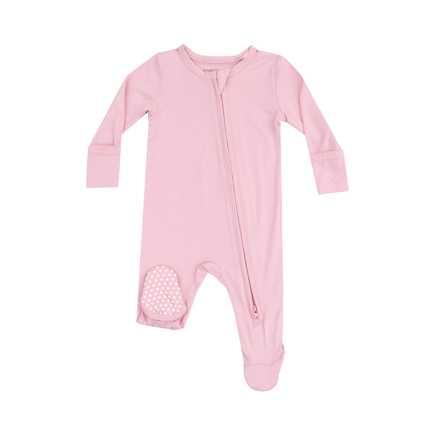 2 Way Zipper Footie - Solid Cameo Pink