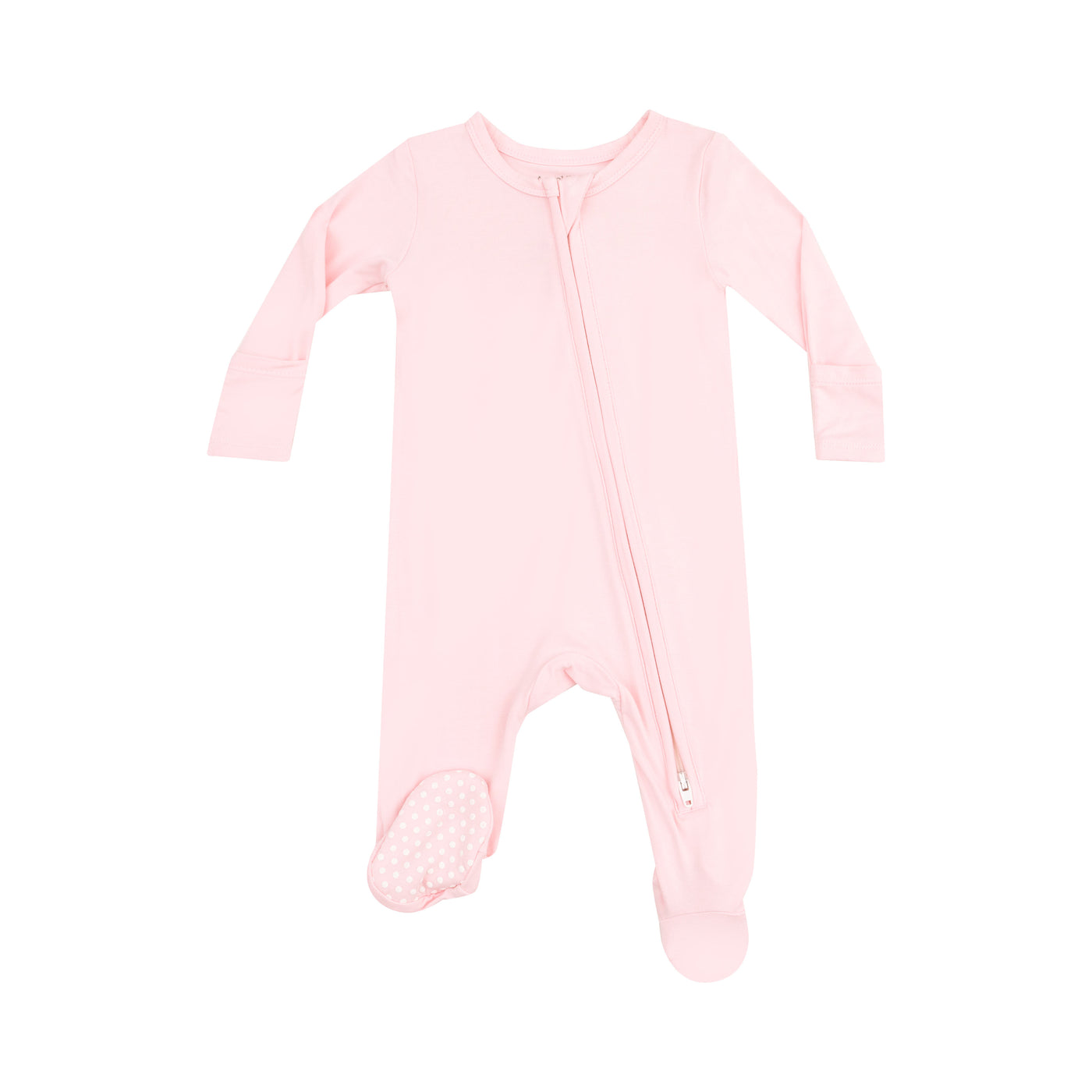 2 Way Zipper Footie - Solid Tickled Pink