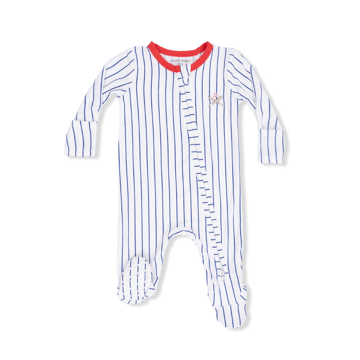 Baseball Stripe - 2 Way Zipper Footie-Angel Dear