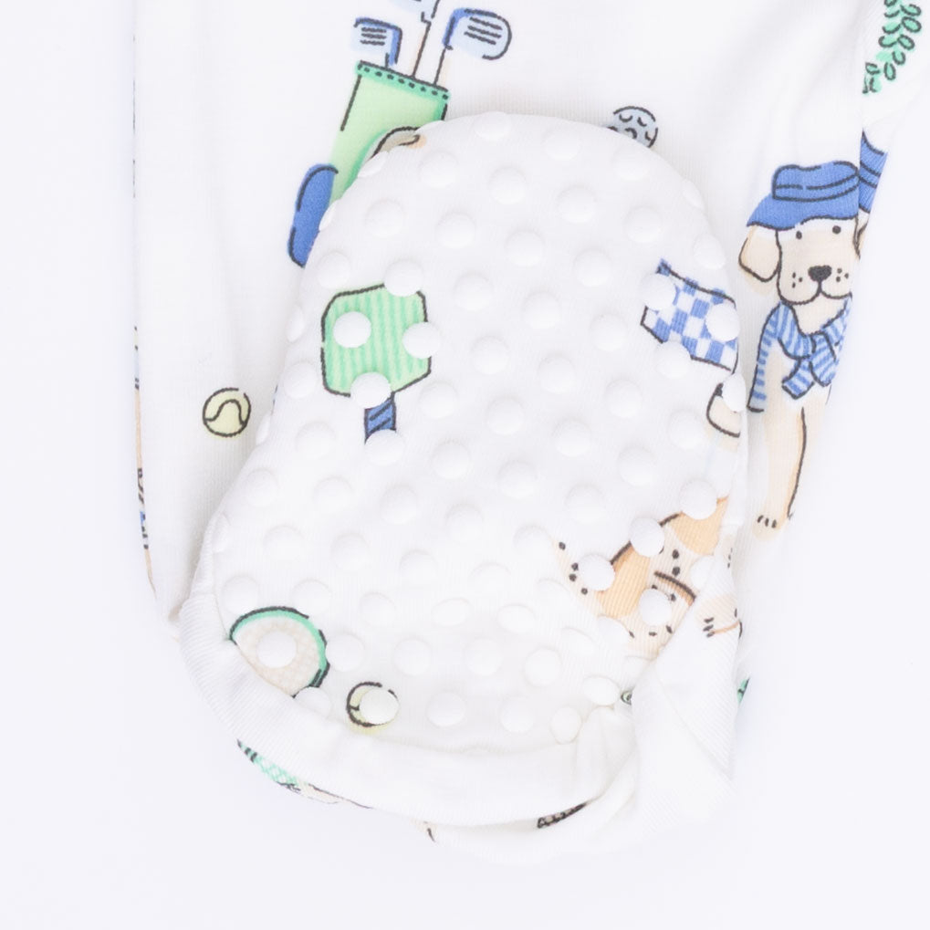 Country Club Dogs Neutral - 2 Way Zipper Footie-Angel Dear