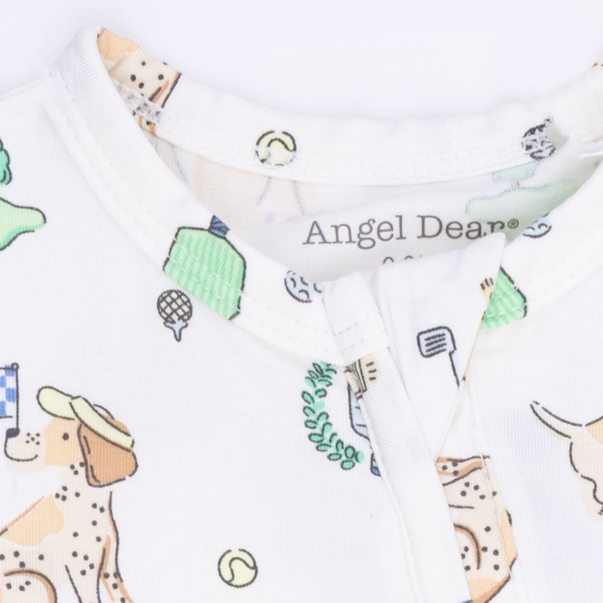 Country Club Dogs Neutral - 2 Way Zipper Footie-Angel Dear