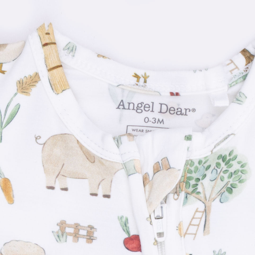 Cute Farm Animals Uni - 2 Way Zipper Footie