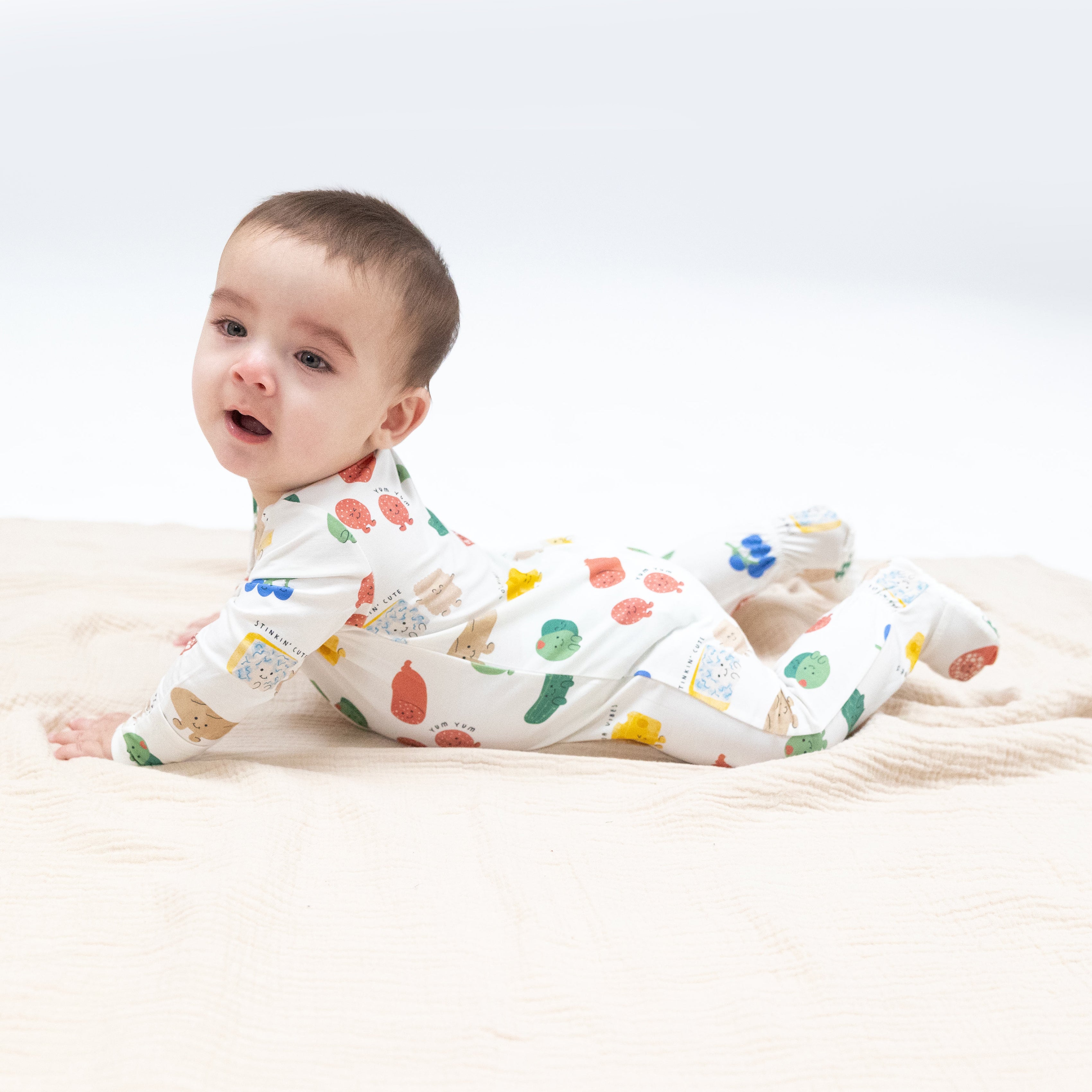 Charcuterie Cuties - 2 Way Zipper Footie-Angel Dear