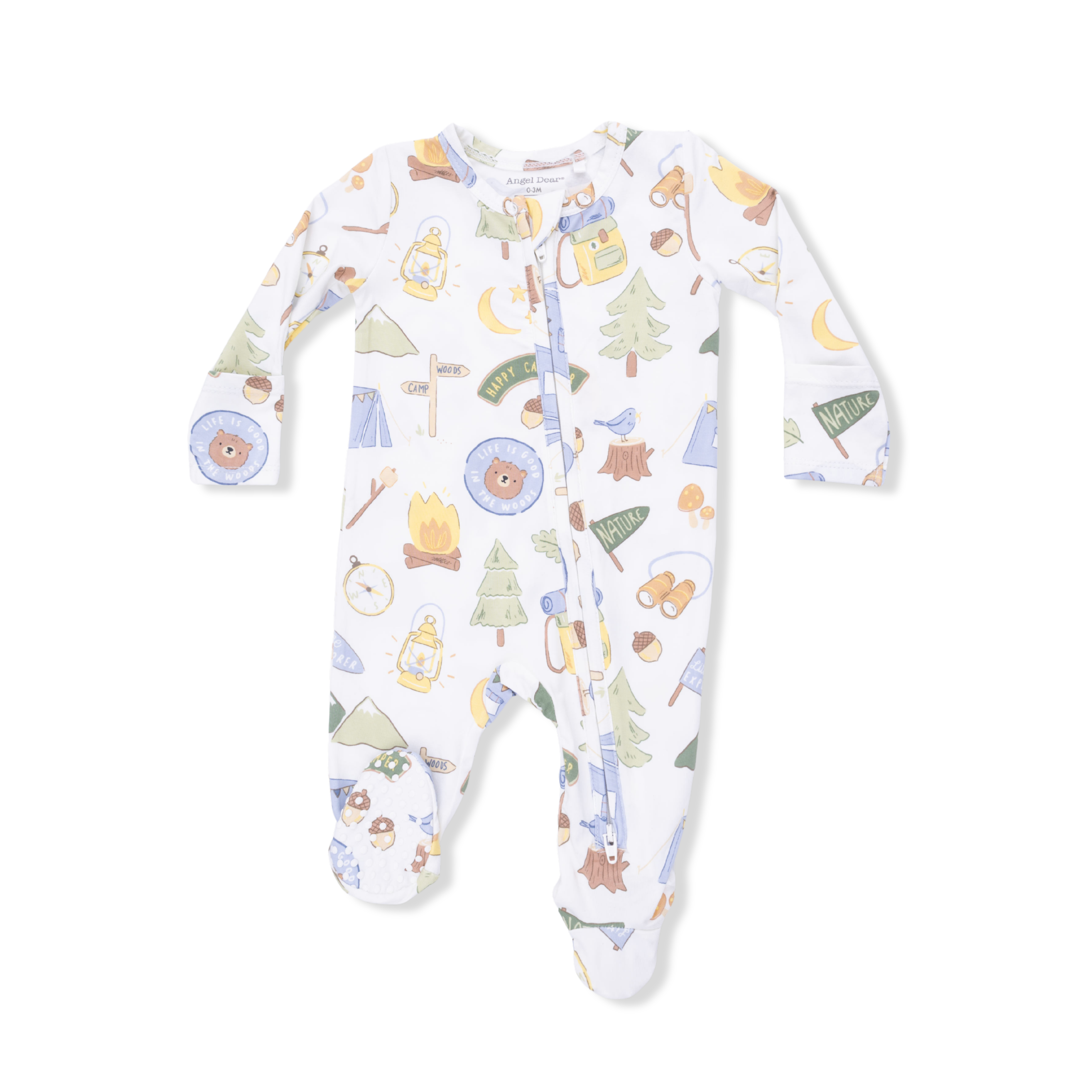 Camping Blue - 2 Way Zipper Footie-Angel Dear