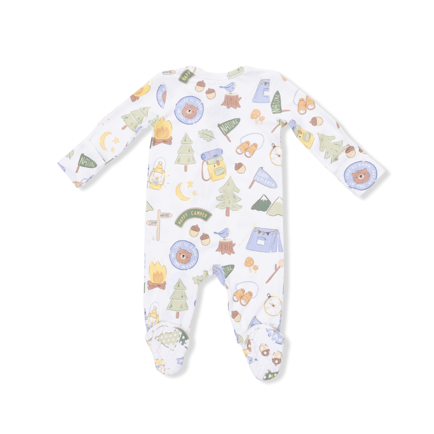 Camping Blue - 2 Way Zipper Footie-Angel Dear