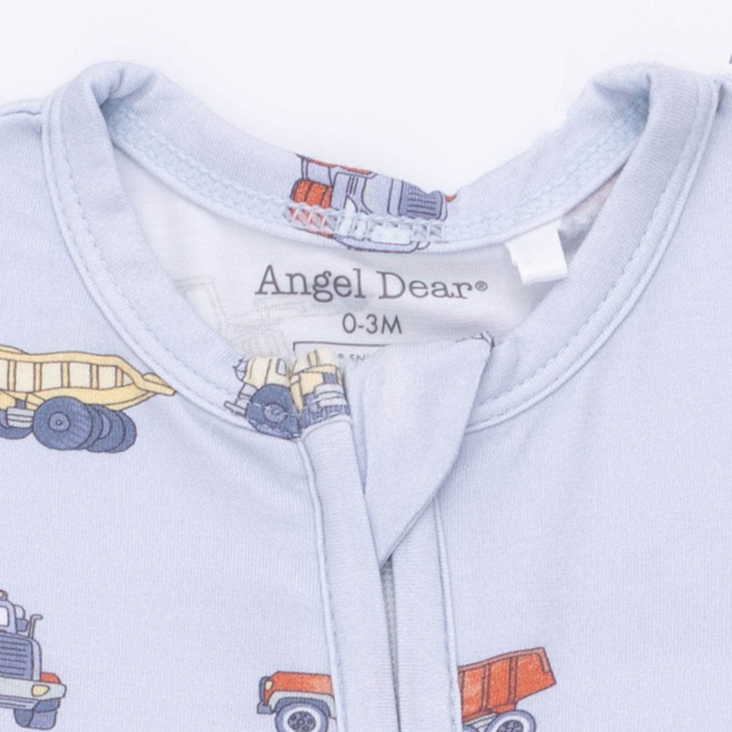 Construction Vehicles - 2 Way Zipper Footie