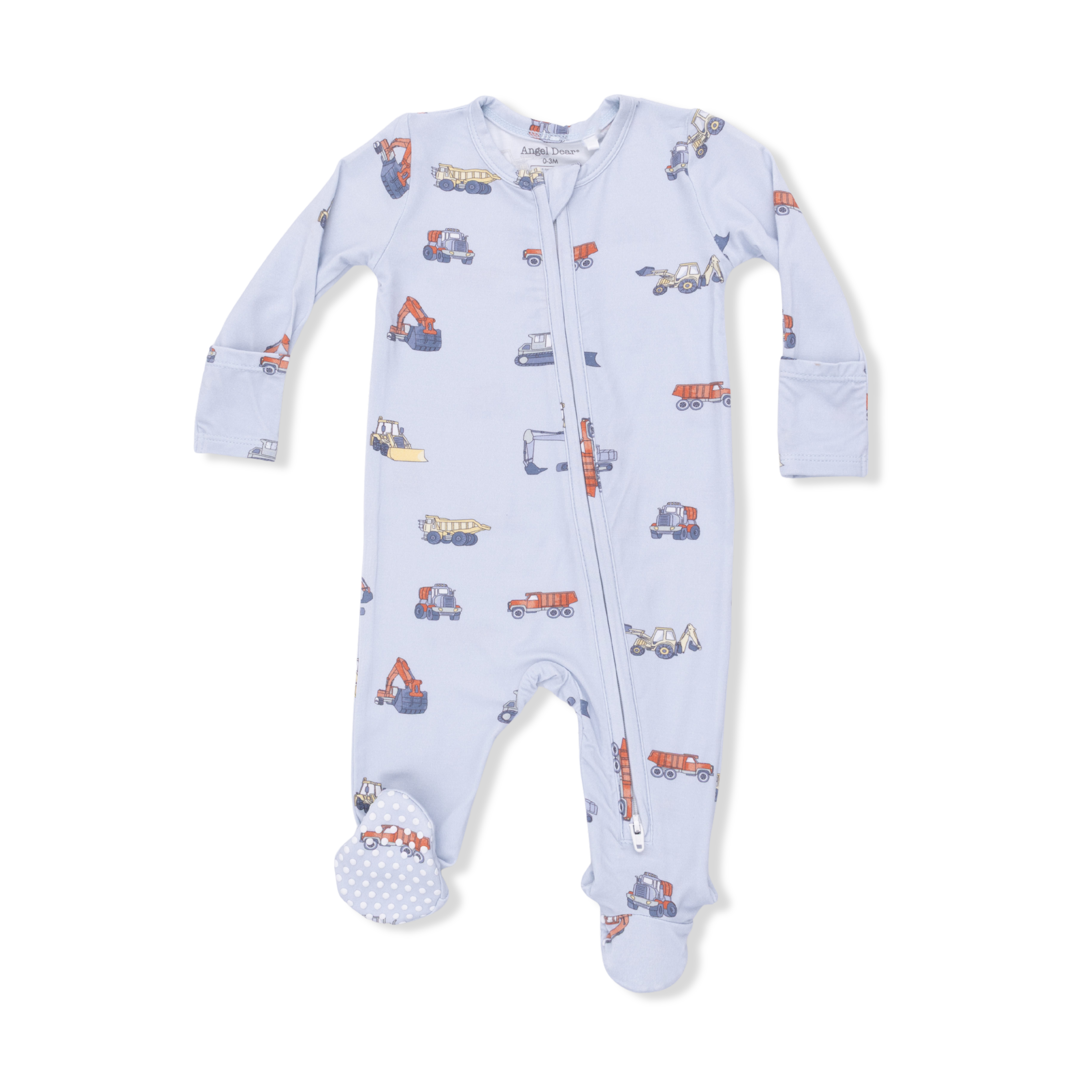 Construction Vehicles - 2 Way Zipper Footie-Angel Dear