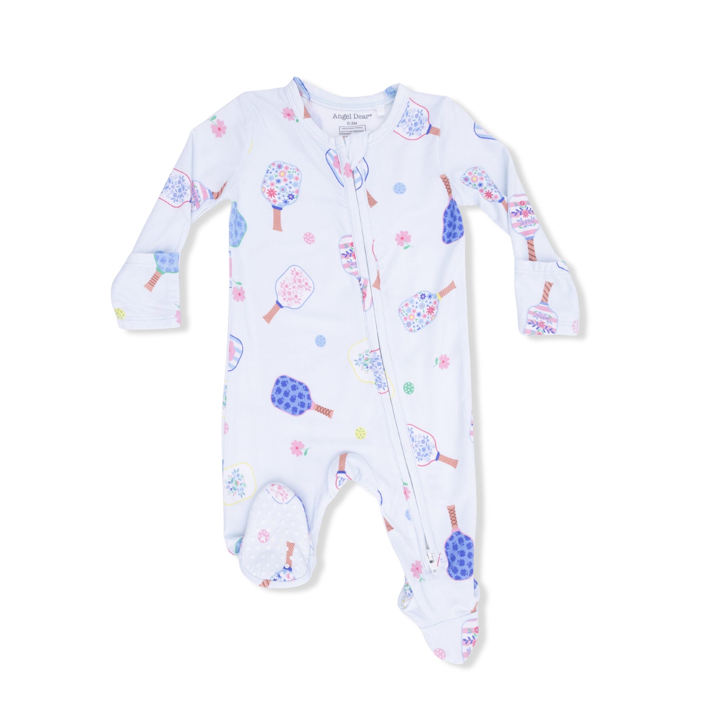 Floral Pickleball - 2 Way Zipper Footie-Angel Dear